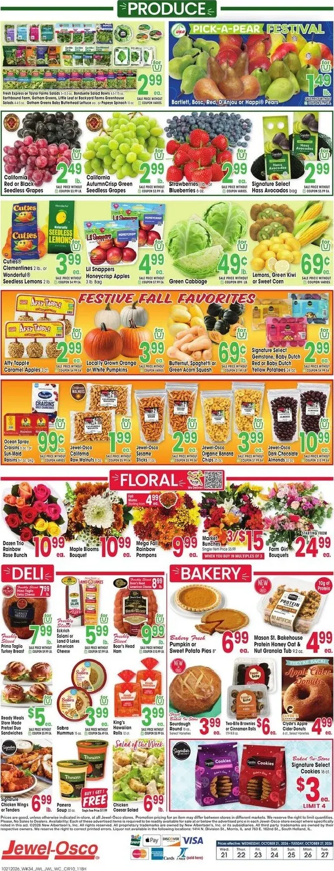 Weekly promotion Current Jewel-Osco leaflet valid from Wednesday 10/21/2026 to Tuesday 10/27/2026 spanning from October 21 to October 27 2026 - Page 10 for Catalogue 365