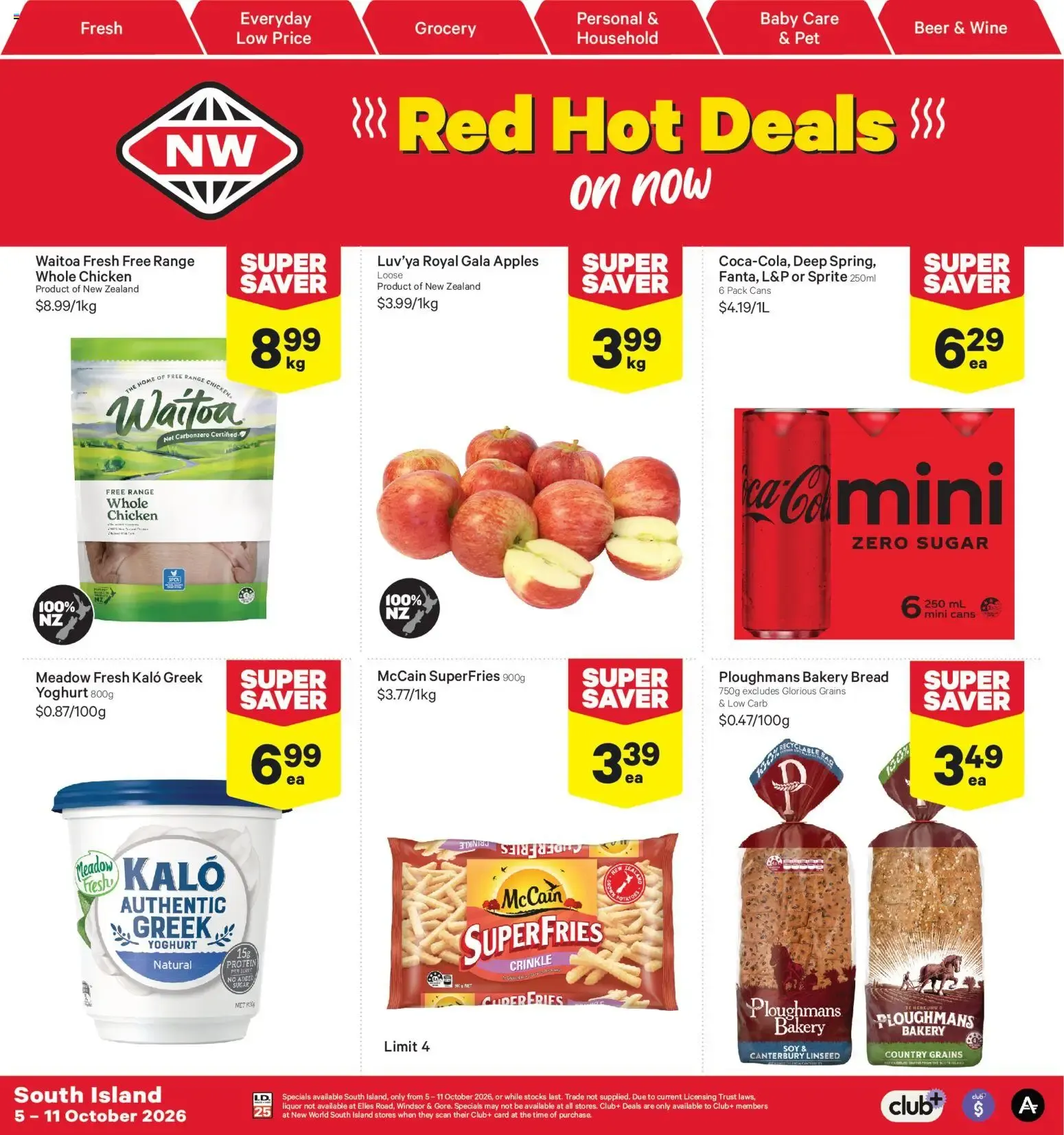 New World Red Hot Deals from 5 October to 11 October 2026 - Catalogue Page 1