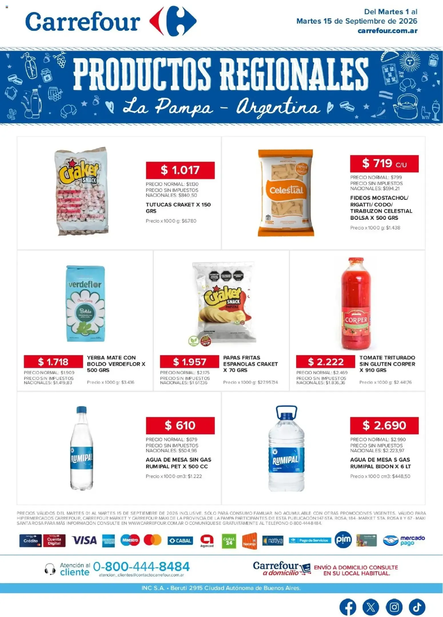 Ofertas de Carrefour - Regionales | La Pampa || del 01/09/2026 - 16/09/2026 || Promociones 1 de septiembre al 15 de septiembre 2026 - Página 1 del catálogo