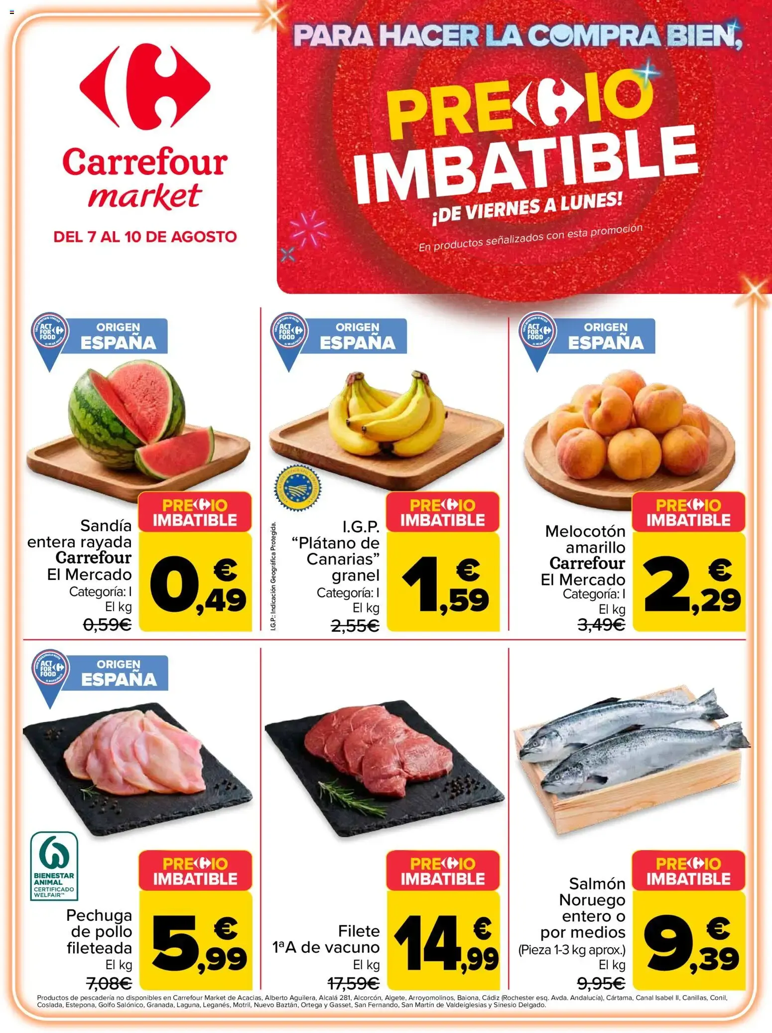 Catálogo de Carrefour Market Precio Imbatible 07/08/2026 - 10/08/2026 7 de agosto al 10 de agosto 2026 - Página 1