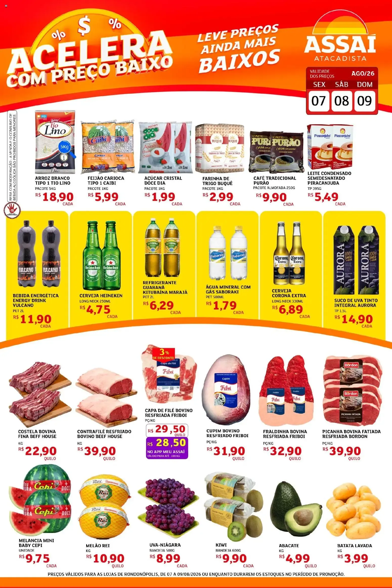 Encarte de Assaí Atacadista ofertas - MT de 07/08/2026 | Promoções Online 7 de agosto até 9 de agosto 2026 - Pagina 1