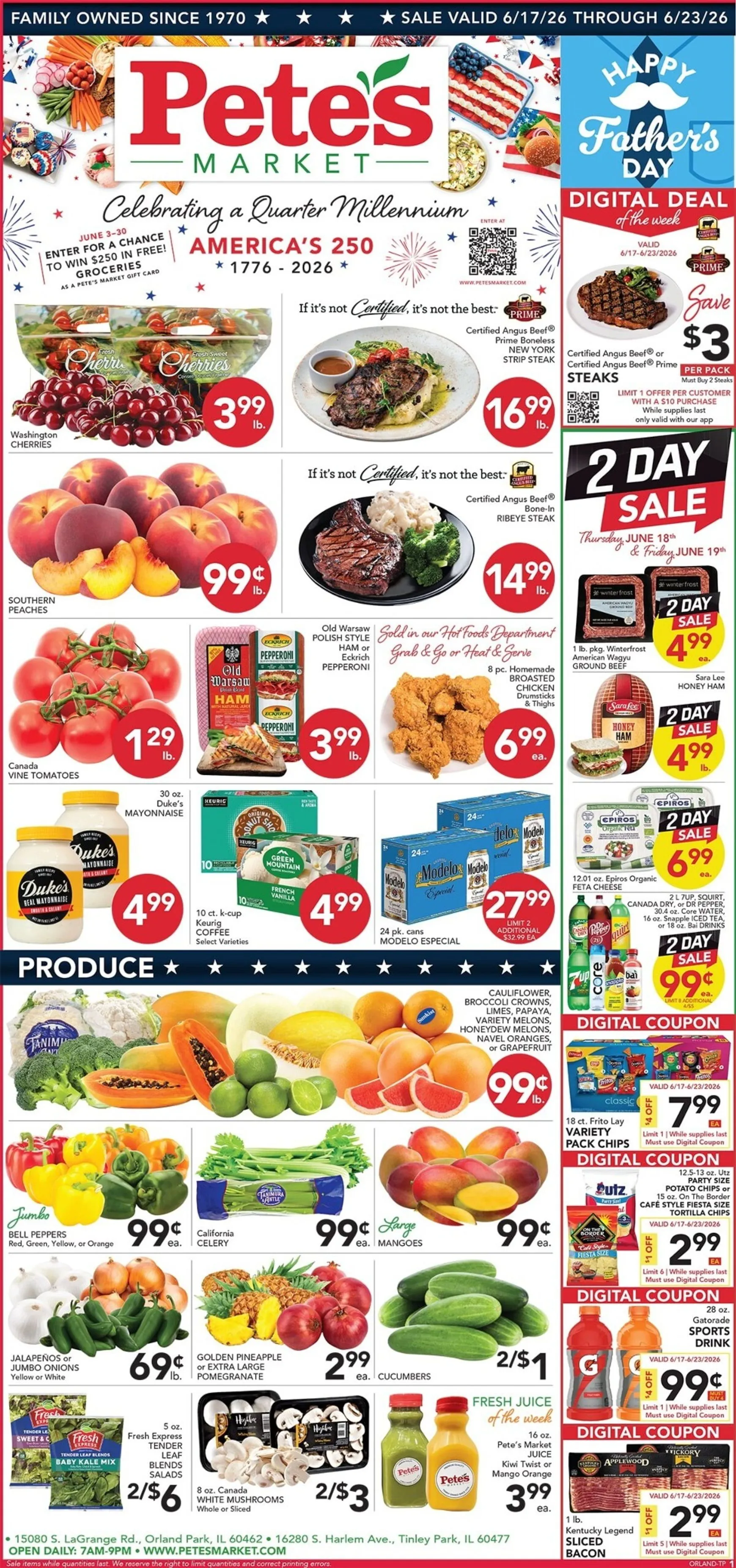 Weekly ad Current Pete's Fresh Market - Orland Park leaflet valid from Wednesday 06/17/2026 to Tuesday 06/23/2026 from June 17 to June 23 2026 - Page 1