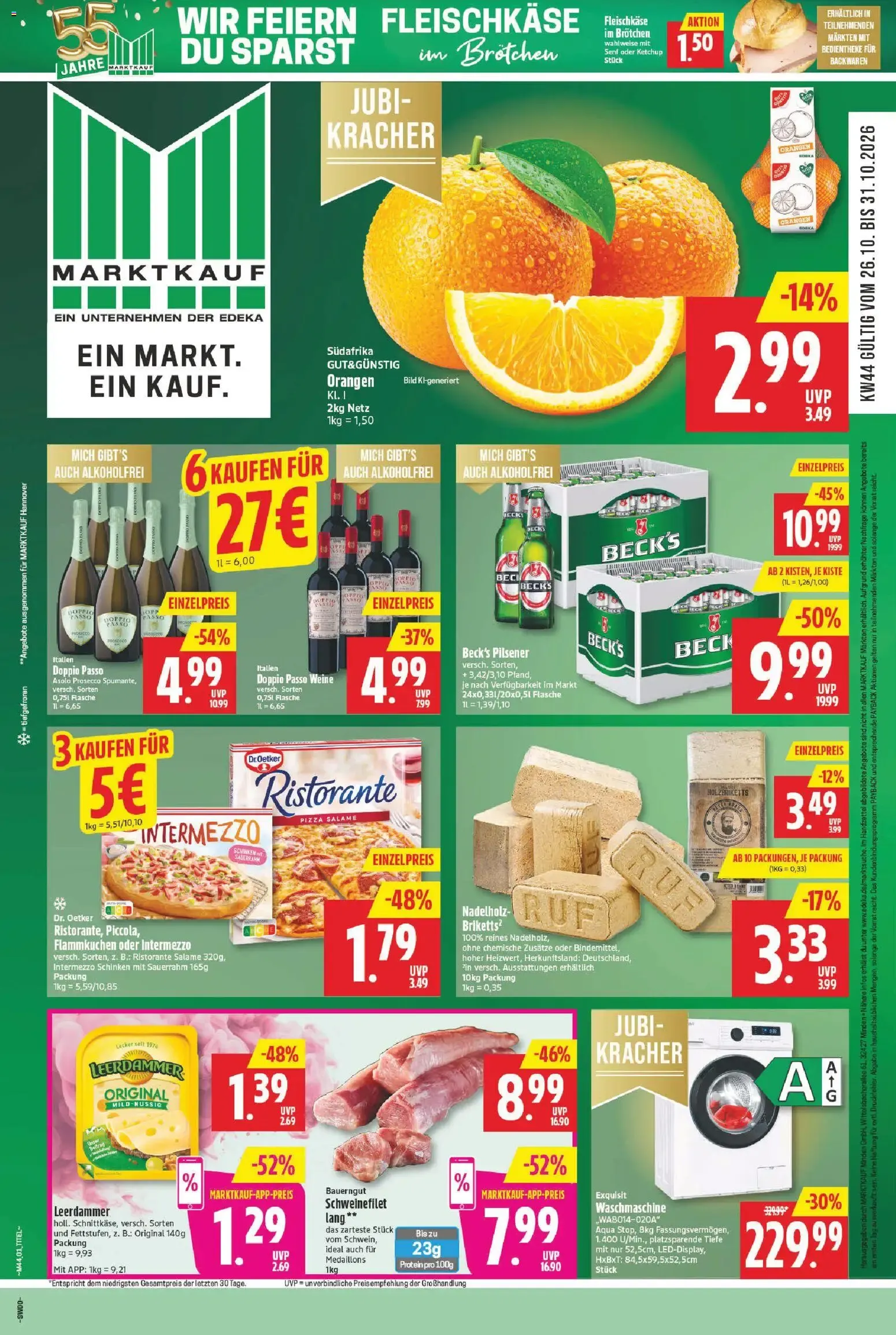 Marktkauf Prospekt (ab 26.10.2026) » Angebote online von 26. Oktober bis 31. Oktober 2026 - Prospekt seite 1