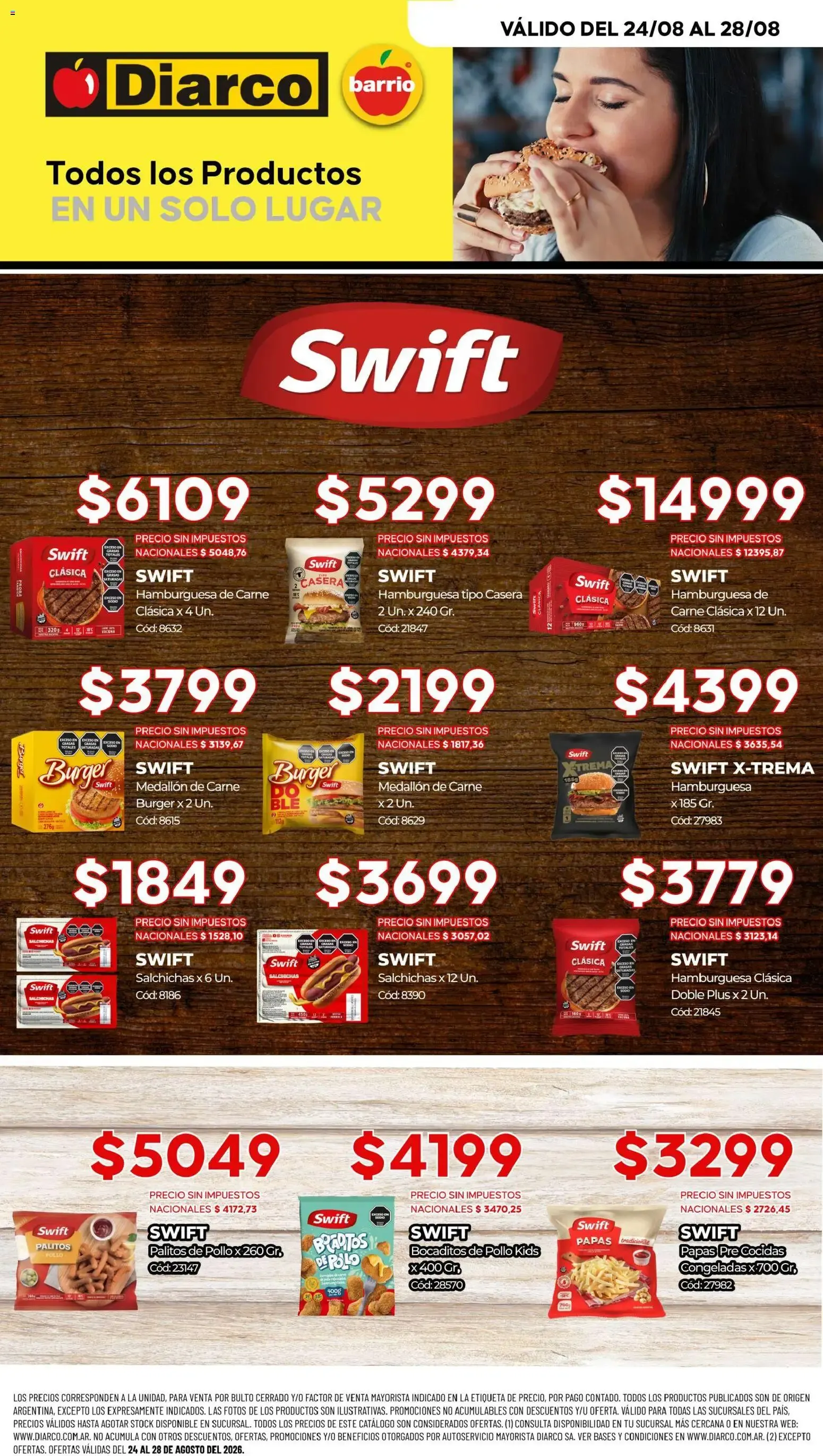 Ofertas de Diarco - Especial Swift del 24/08/2026 - 28/08/2026 24 de agosto al 28 de agosto 2026 - Página 1 del catálogo