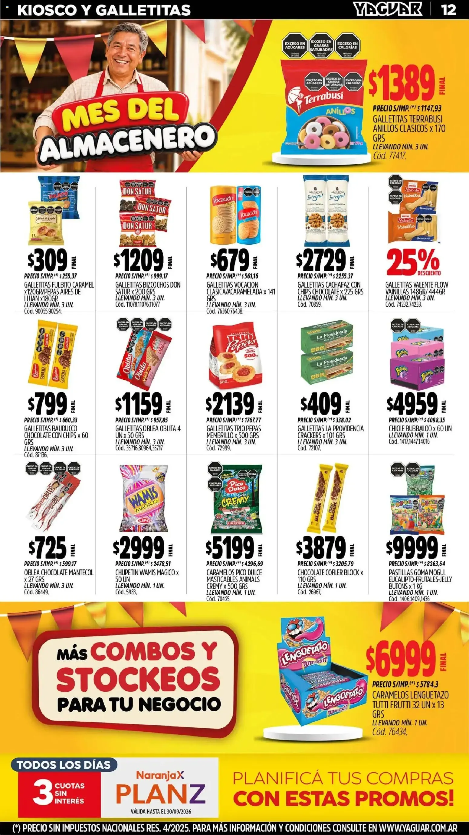 Ofertas de Mayorista Yaguar - Mes del Almacenero 31 de agosto al 5 de septiembre 2026 - Página 12 del catálogo