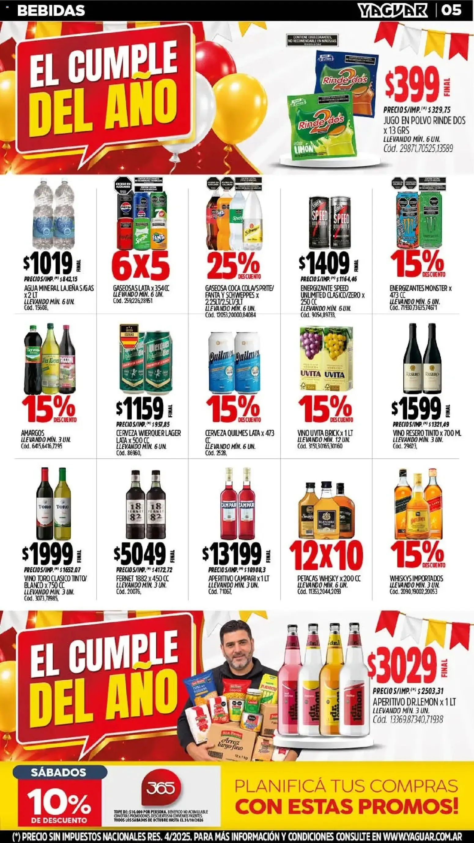 Ofertas de Mayorista Yaguar - El Cumple del Año 38 5 de octubre al 11 de octubre 2026 - Página 3 del catálogo