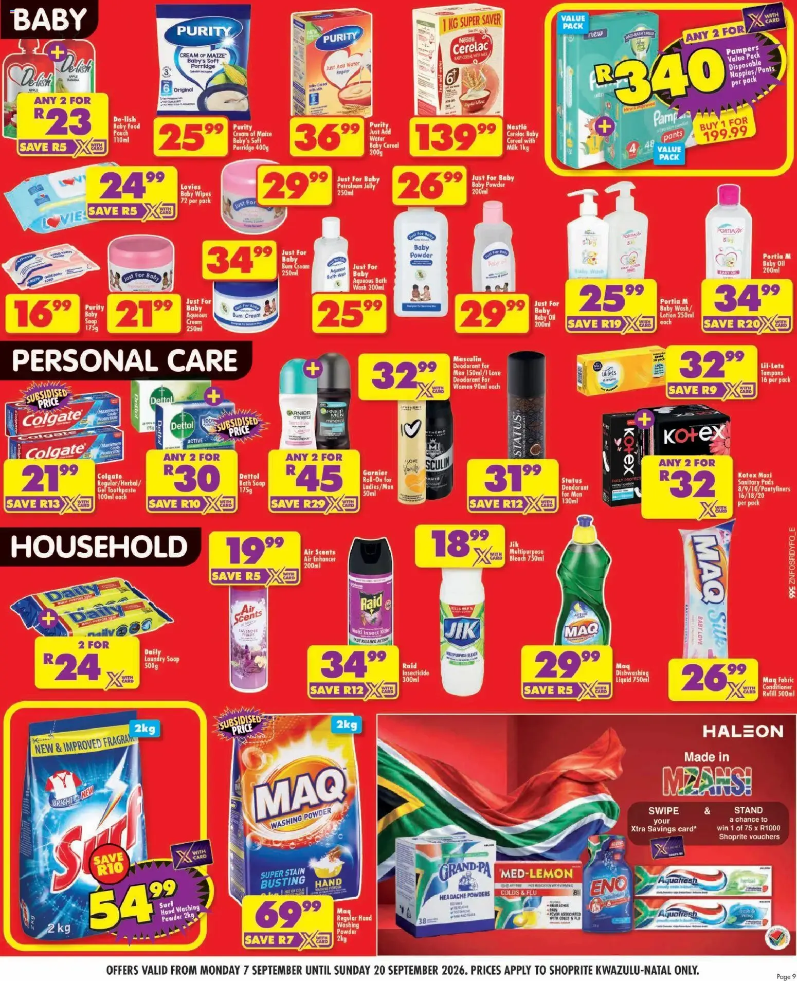 Shoprite: New Look, Same Trusted Quality & Price from 7 September to 20 September 2026 - Catalogue Page 9