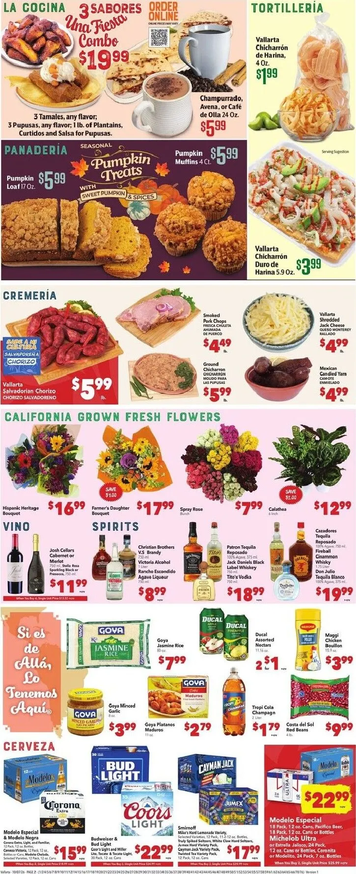 Weekly ad Current Vallarta leaflet valid from Wednesday 10/07/2026 to Tuesday 10/13/2026 from October 7 to October 13 2026 - Page 2