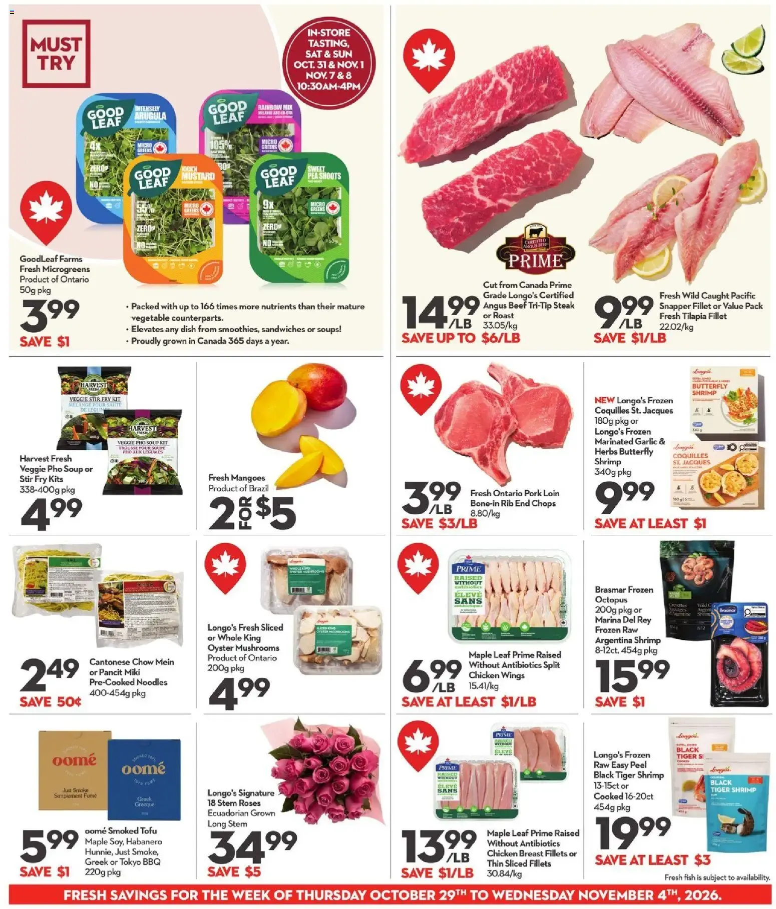 Longo's weekly flyer / circulaire from Oct 29, 2026 > weekly specials & deals from October 29 to November 4 2026 - flyer page 7