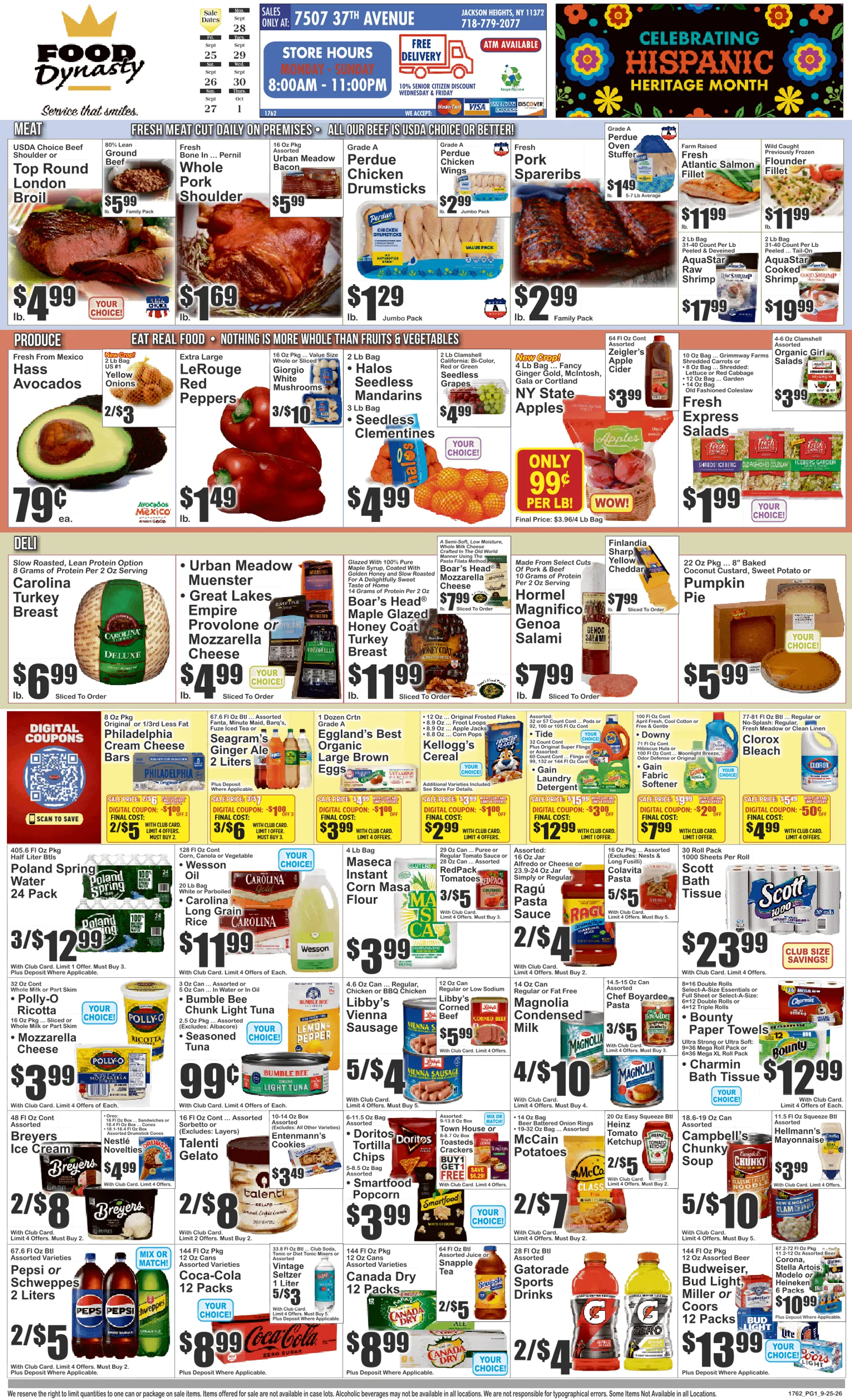 Weekly ad Food Dynasty - Celebrating Hispanic Heritage Month from September 25 to October 1 2026 - Page 1