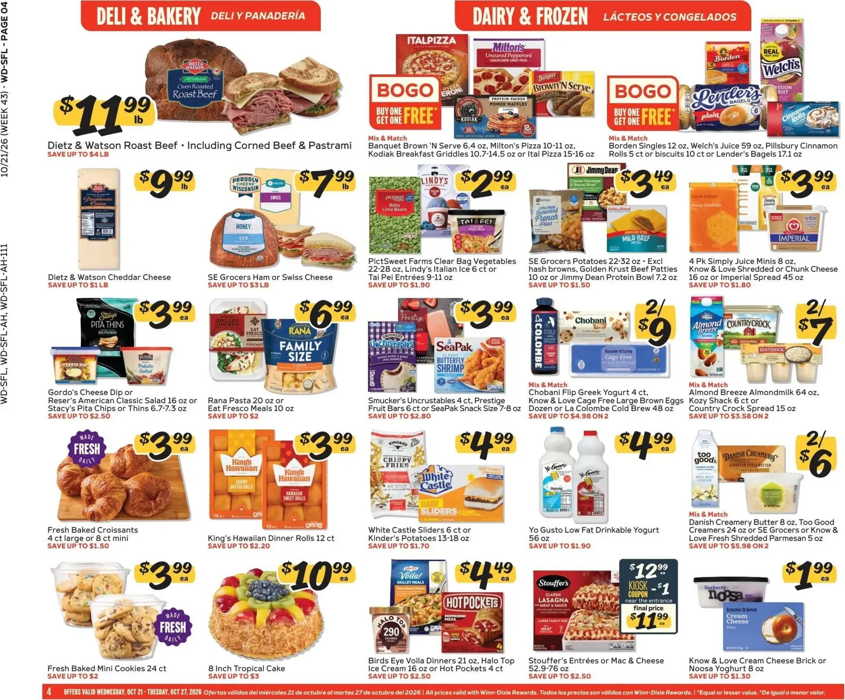Weekly promotion Current Winn-Dixie leaflet valid from Wednesday 10/21/2026 to Tuesday 10/27/2026 spanning from October 21 to October 27 2026 - Page 4 for Catalogue 365