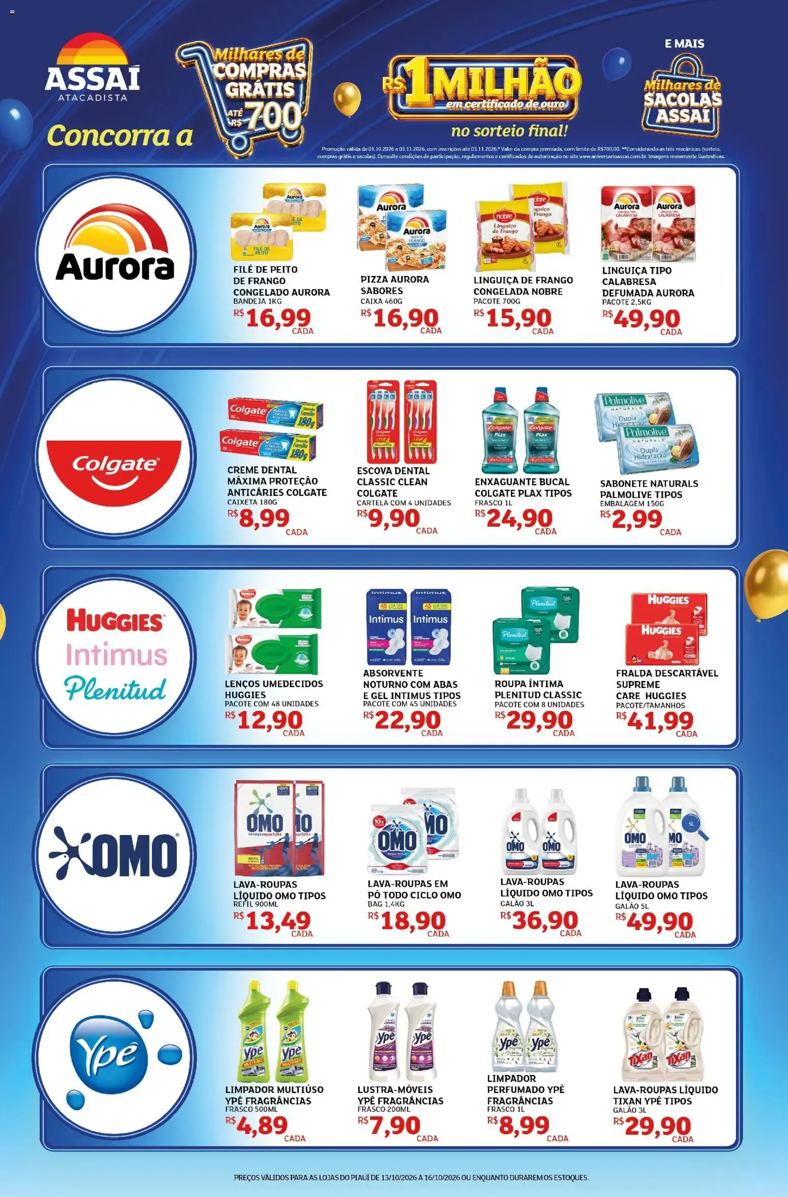 Encarte de Assaí Atacadista ofertas - PI de 13/10/2026 | Promoções Online 13 de outubro até 16 de outubro 2026 - Pagina 1