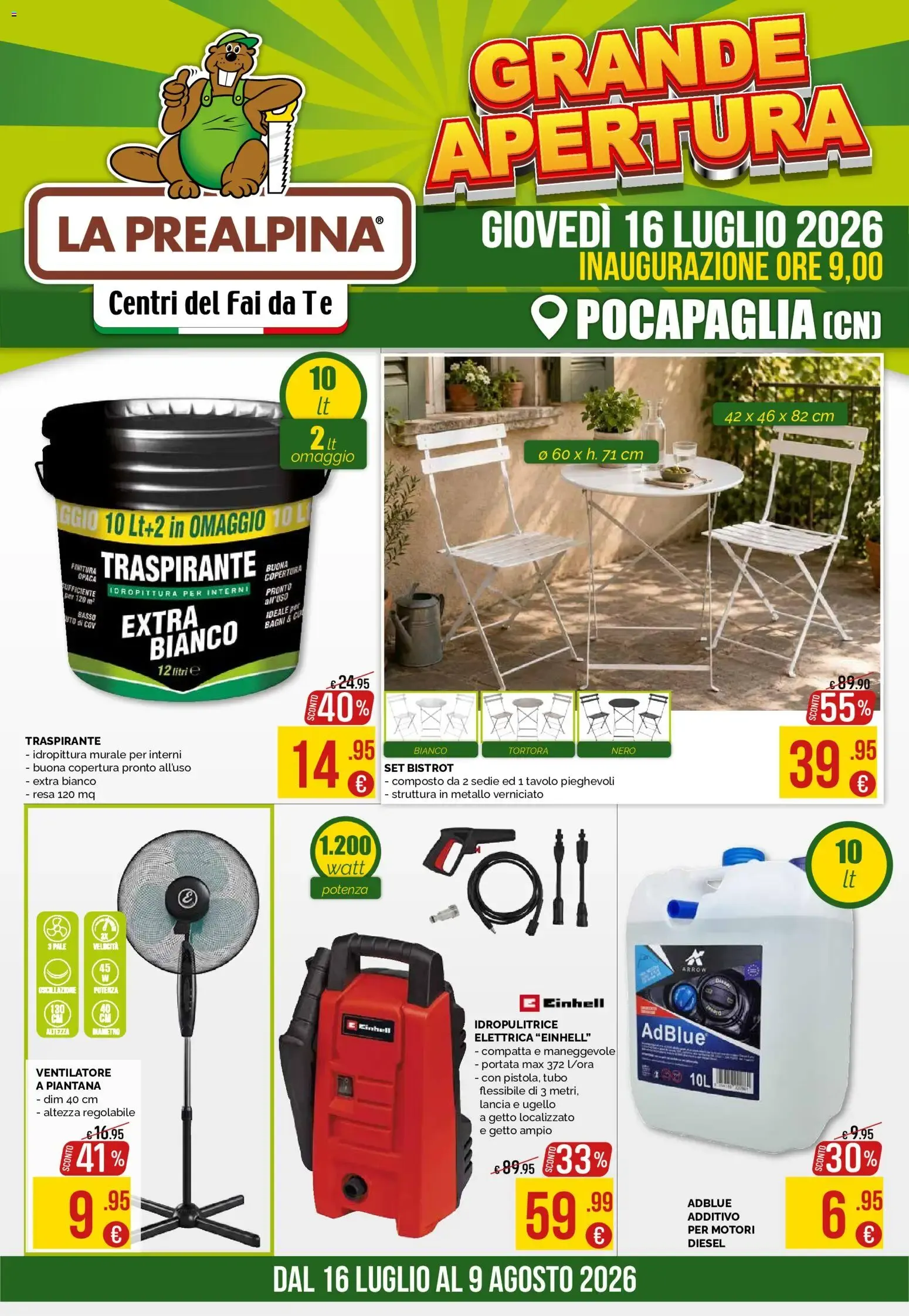 Nuovo La Prealpina volantino Apertura Pocapaglia dal 16/07/2026 > offerte anteprima 🛍️ da 16 luglio a 9 agosto di 2026 - Pagina del volantino 1