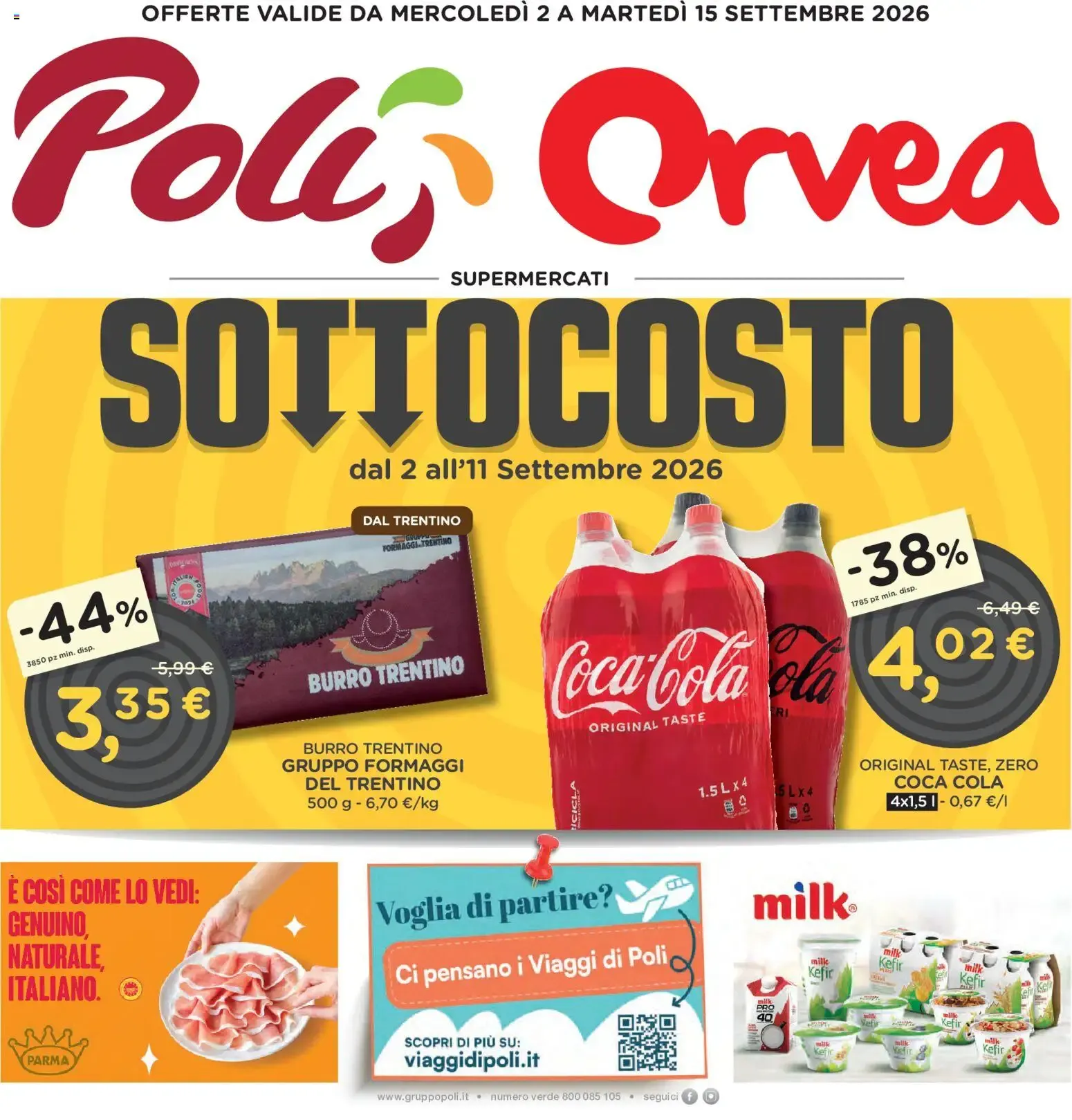 Poli Orvea Sottocosto da 2 settembre a 15 settembre di 2026 - Pagina del volantino 1
