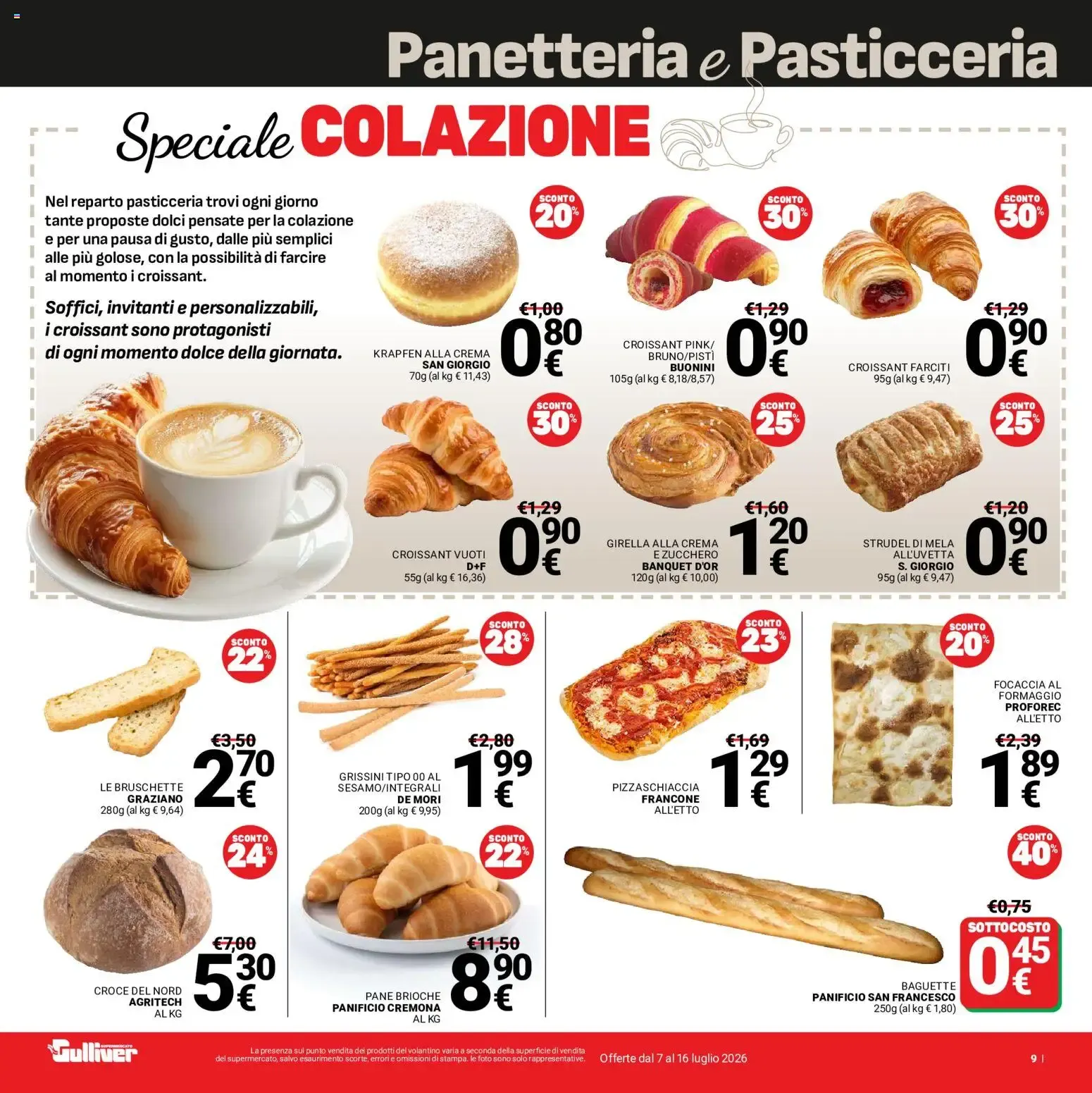 Gulliver Supermercato: SOTTOCOSTO 10 giorni di offerte da 7 luglio a 16 luglio di 2026 - Pagina del volantino 9