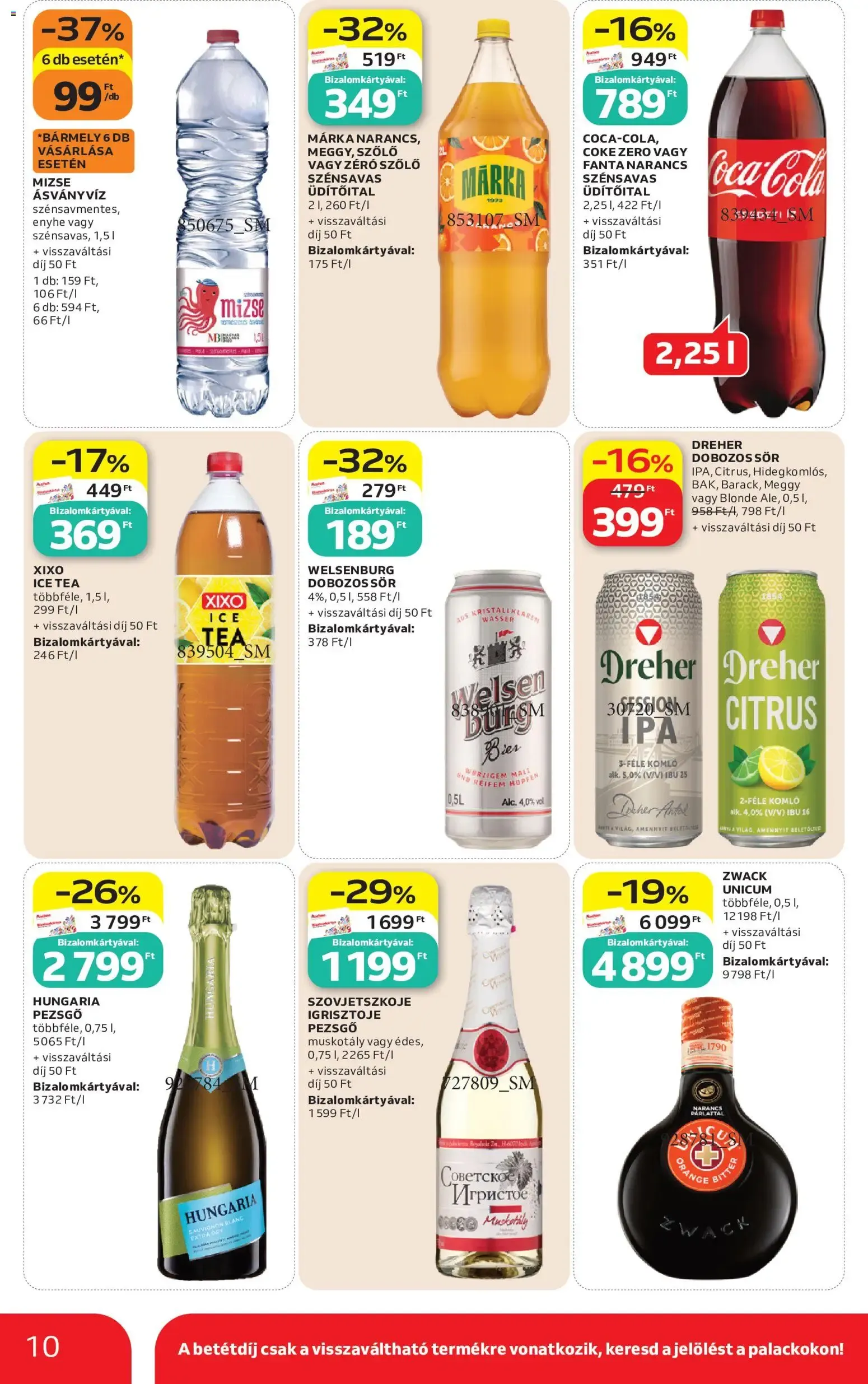 Katalógus Auchan Szupermarket akciós újság - 2026.06.18. -tól/töl > akció, lapozható szórólap 🛍️ június 18.-tól június 24.-ig 2026. - Oldal 10