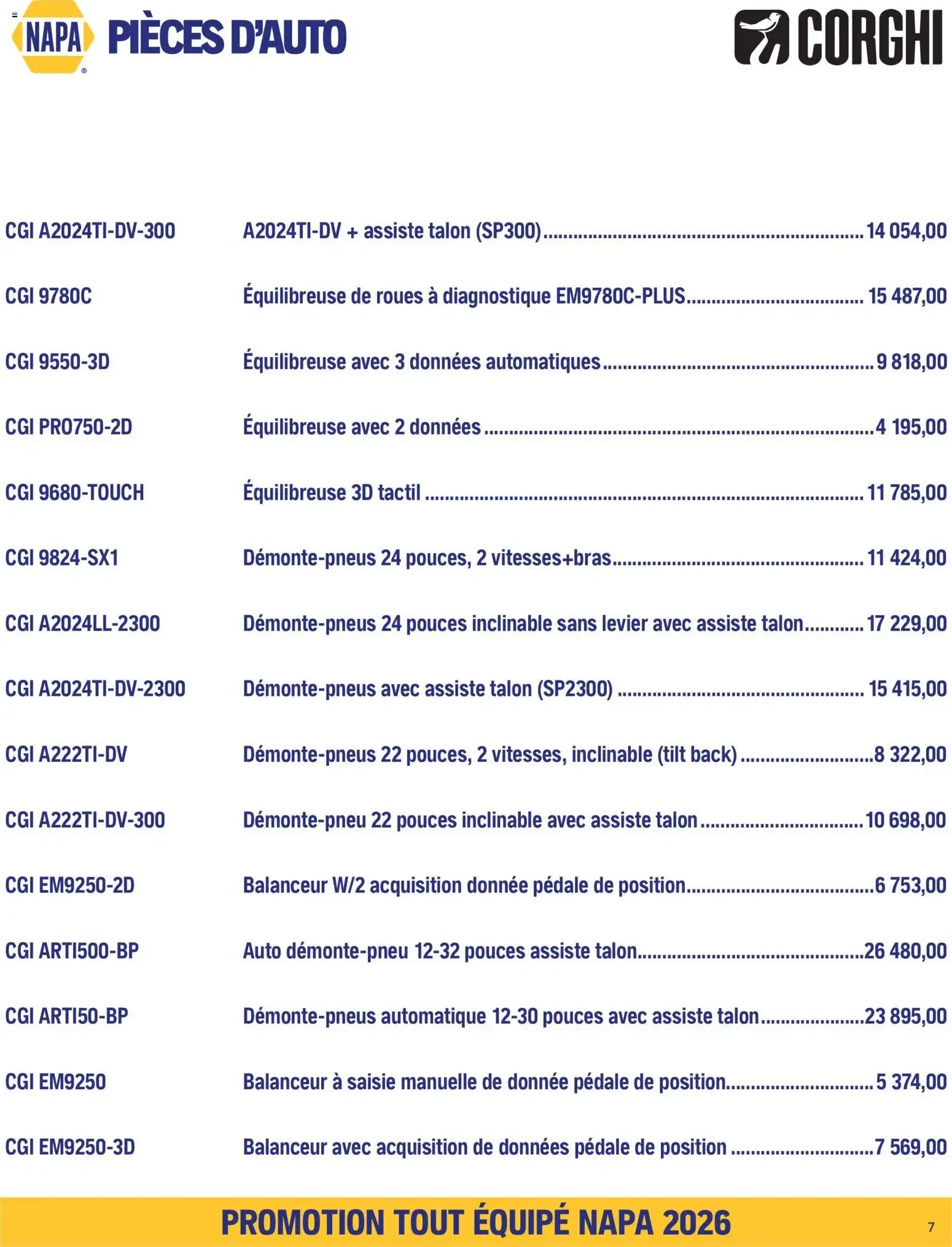NAPA Auto Parts circulaire - TOUT ÉQUIPÉ septembre-octobre 2026 from Sep 1, 2026 > weekly specials & deals from September 1 to October 31 2026 - flyer page 9