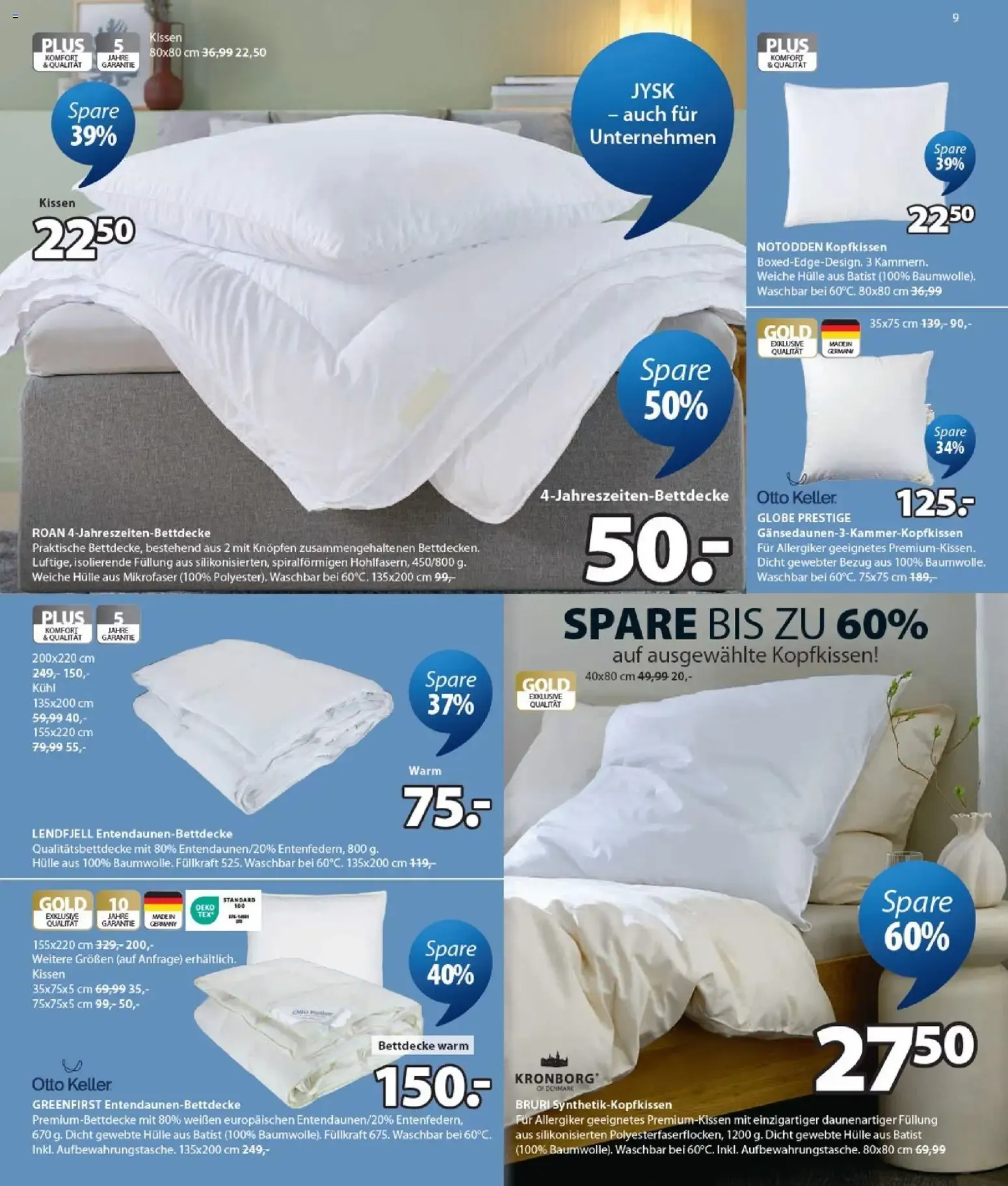 JYSK: Días de Muebles y Hogar - Ahorra hasta un 60% von 16. August bis 17. September 2026 - Prospekt seite 9