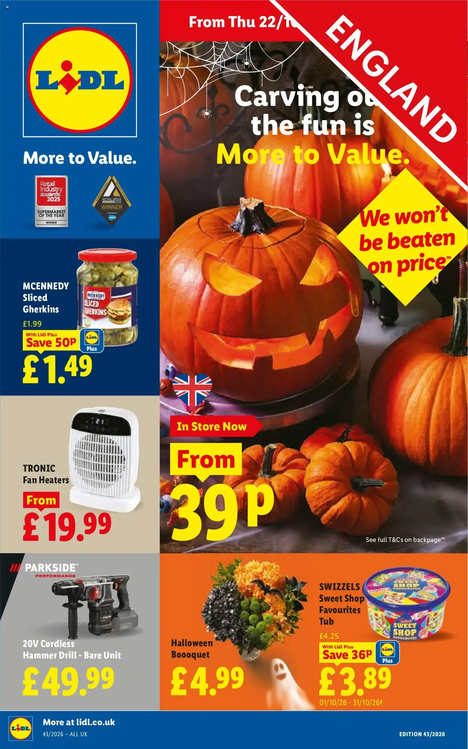 Weekly offers Lidl England (22/10/2026 - 28/10/2026) - Offers Online from 22 October to 28 October 2026 - Catalogue Page 1