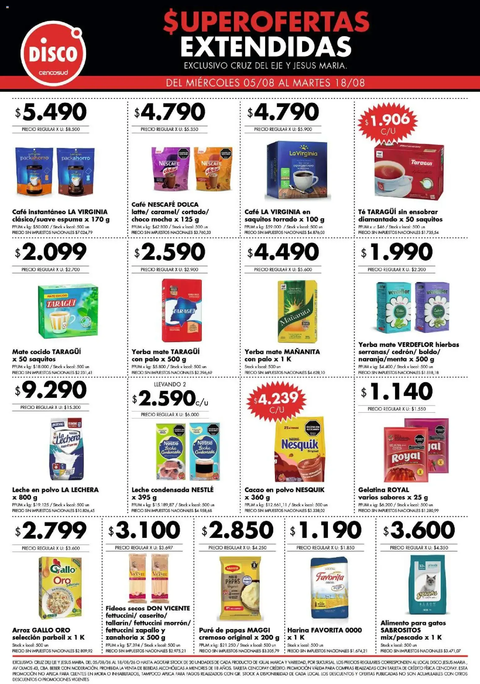 Ofertas de Disco - Superofertas extendidas - Cruz del Eje y Jesus Maria del 05/08/2026 - 18/08/2026 5 de agosto al 18 de agosto 2026 - Página 2 del catálogo