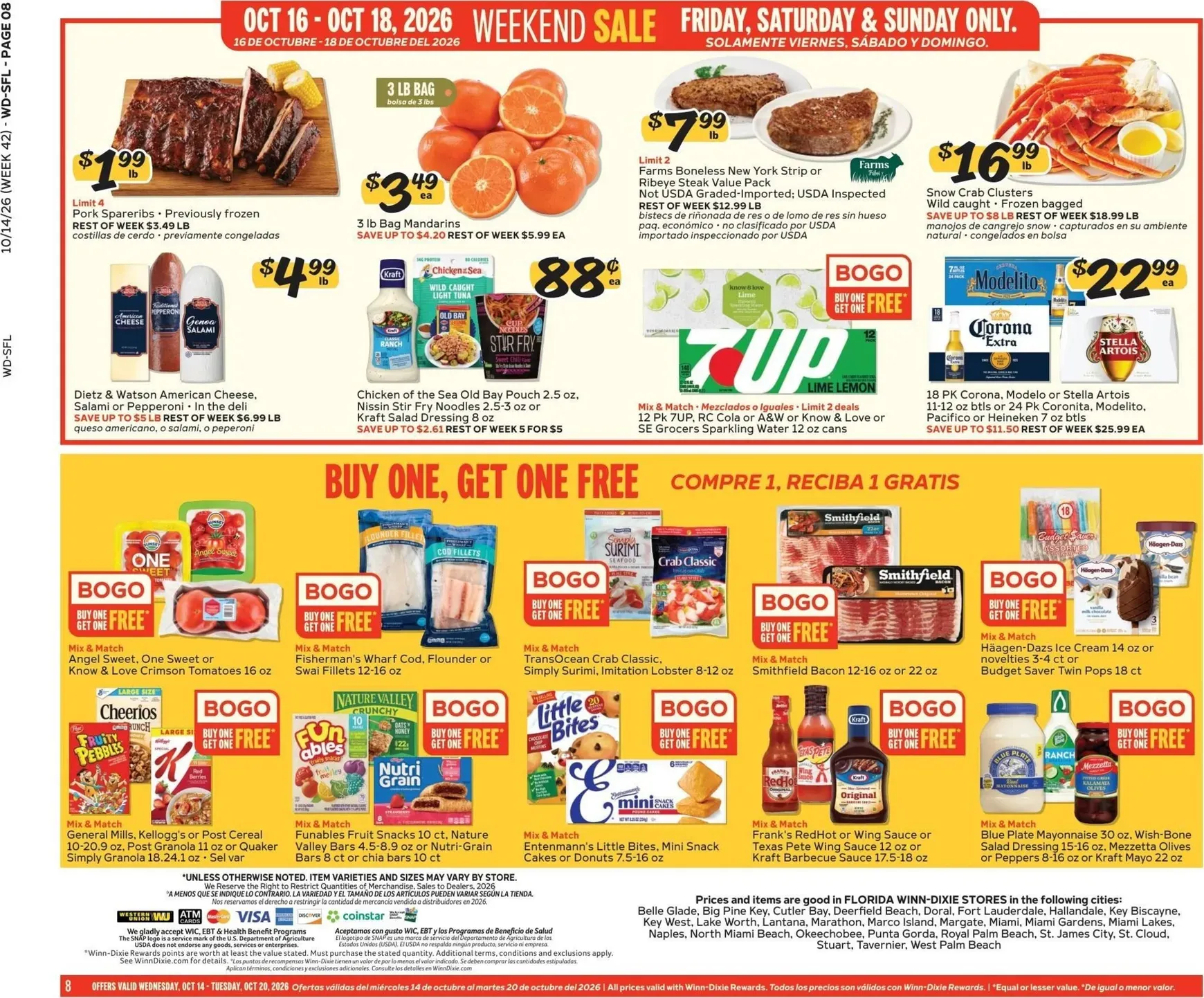 Weekly ad Current Winn-Dixie leaflet valid from Wednesday 10/14/2026 to Tuesday 10/20/2026 from October 14 to October 20 2026 - Page 8