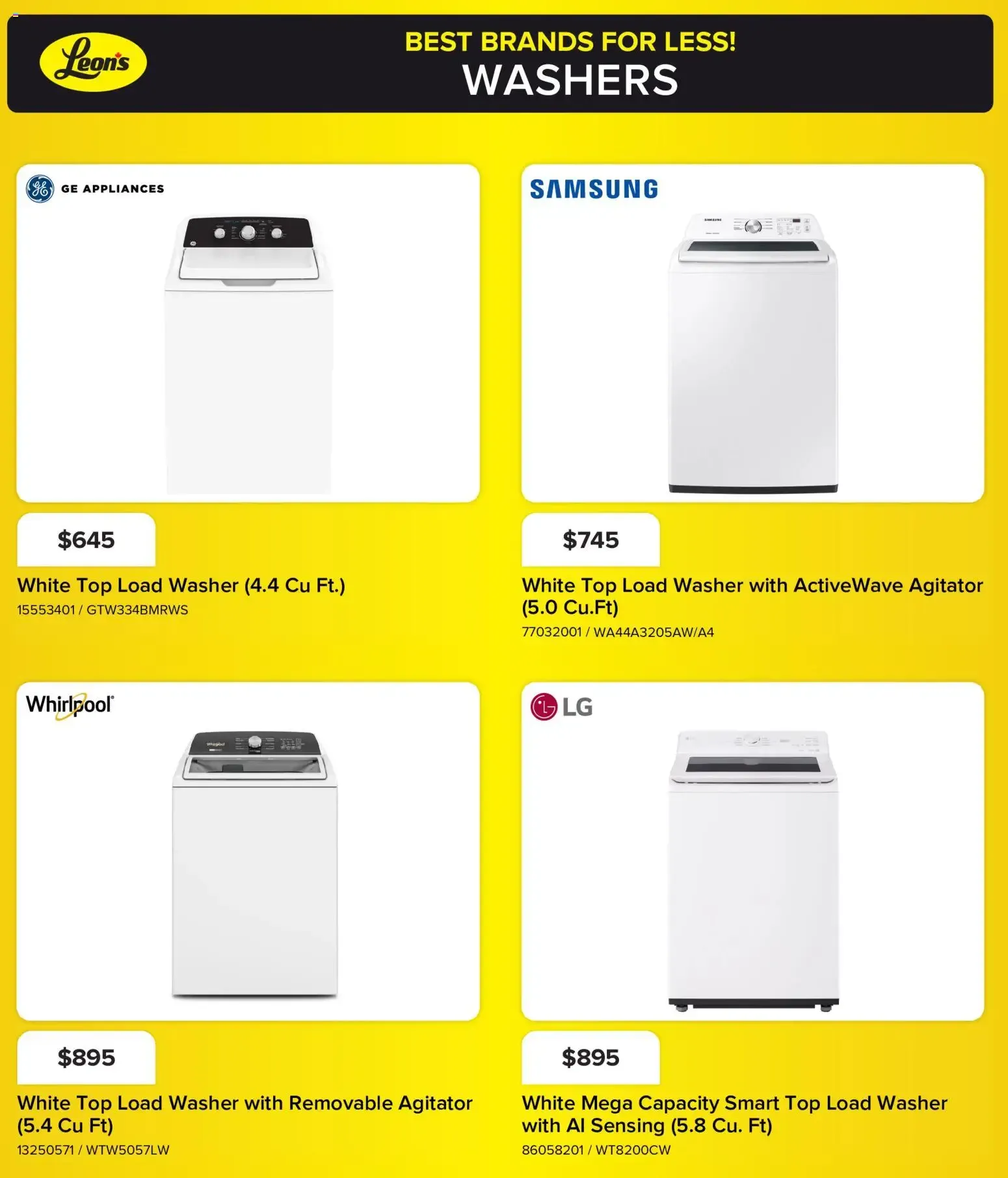 Leon's flyer - BBFL Appliances from Oct 1, 2026 > weekly specials & deals from October 1 to October 7 2026 - flyer page 8