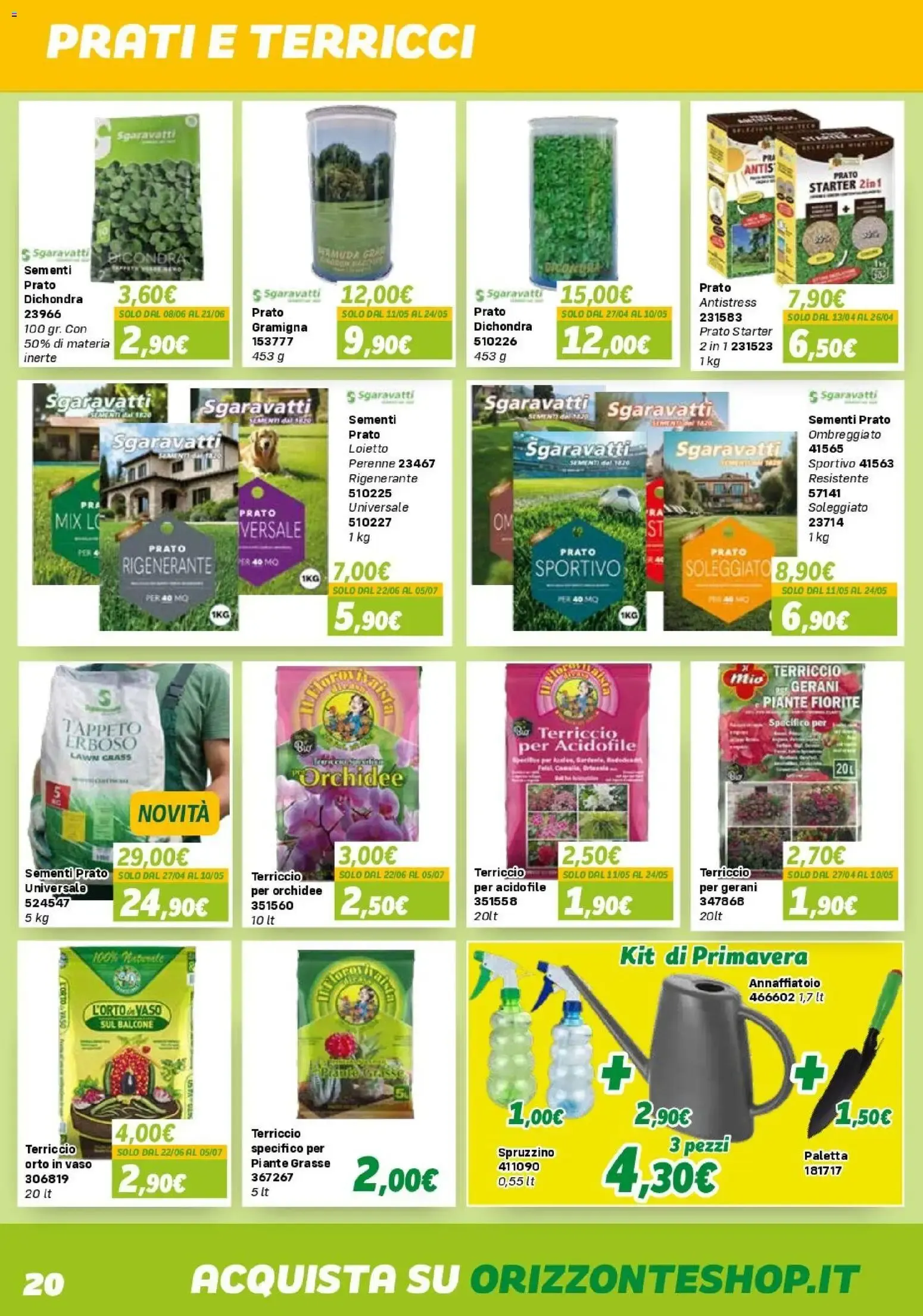 Orizzonte Catalogo Giardinaggio 2026 da 10 aprile a 11 ottobre di 2026 - Pagina del volantino 20