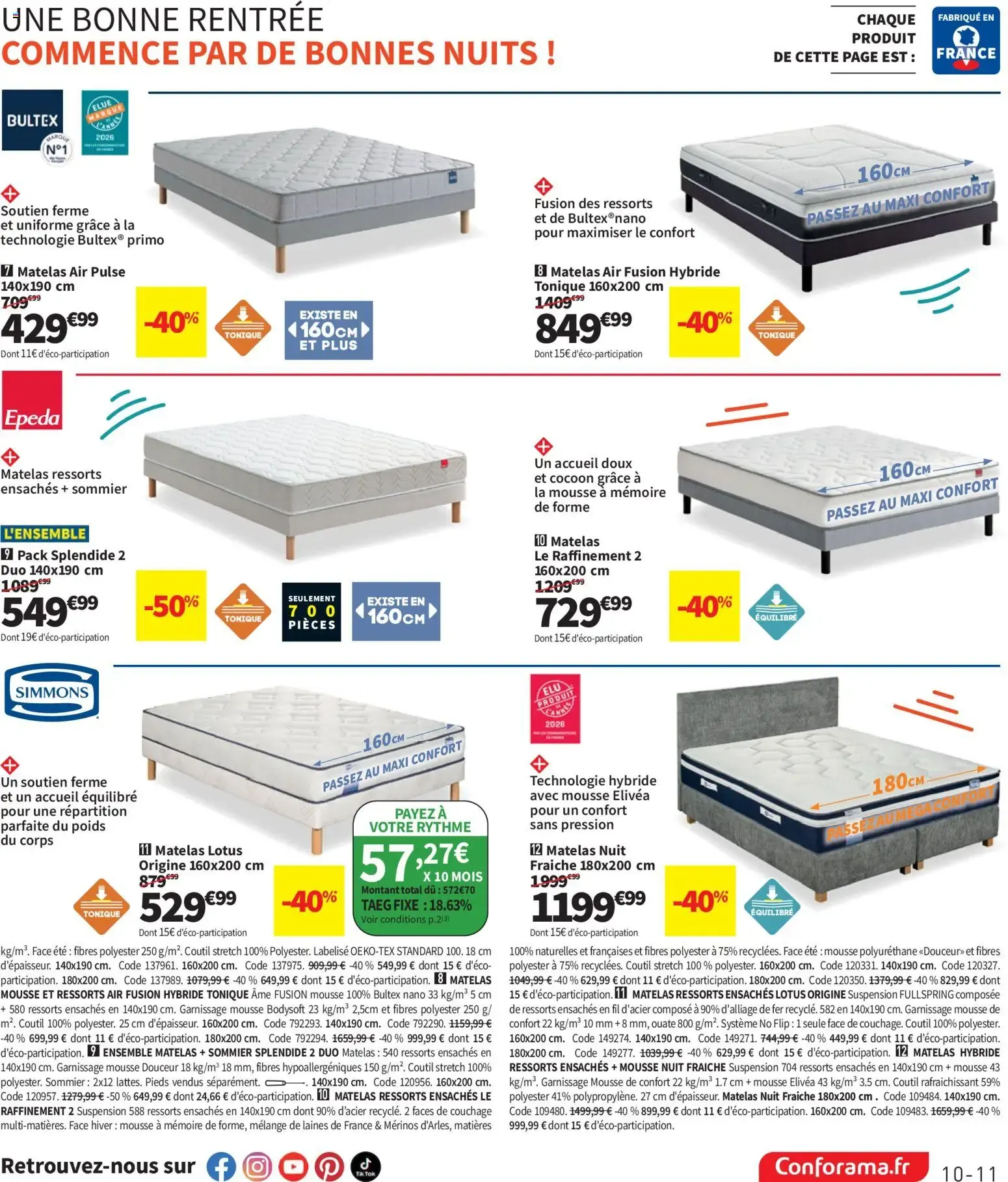 Conforama - Rentrée à Prix Coûtant du 21 juillet au 24 août 2026 - Catalogue page 11