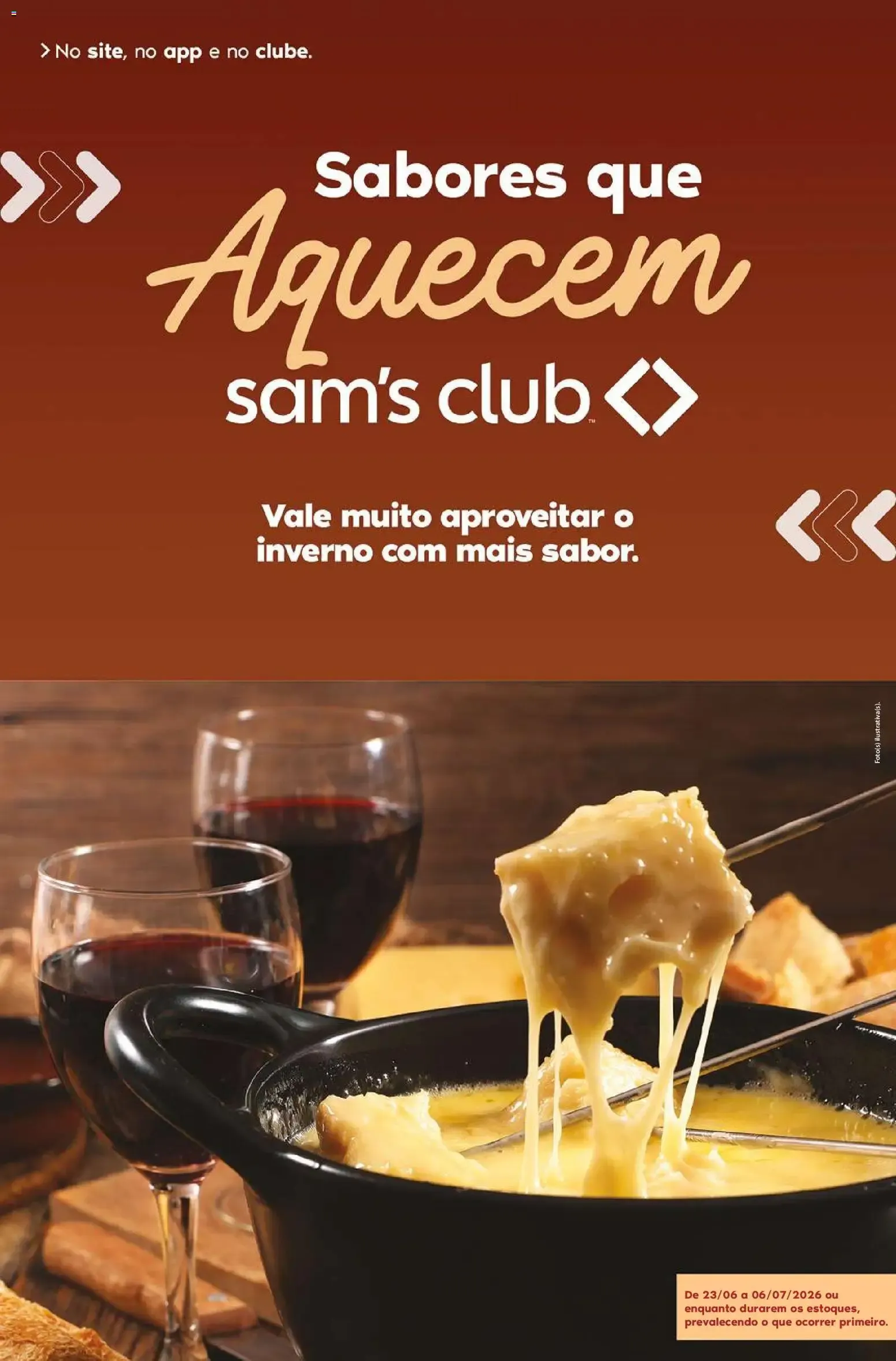 Sam's Club ofertas Sabores que Aquecem de 23/06/2026 | Promoções Online