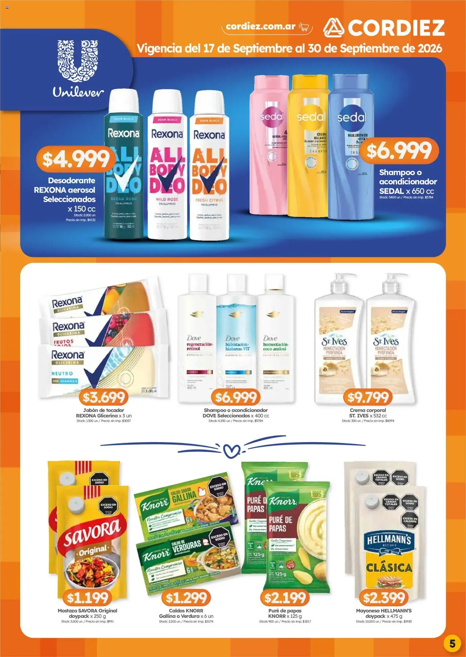 Ofertas de Cordiez - Marcas destacadas || del 17/09/2026 - 30/09/2026 || Catálogo 17 de septiembre al 30 de septiembre 2026 - Página 5 del catálogo