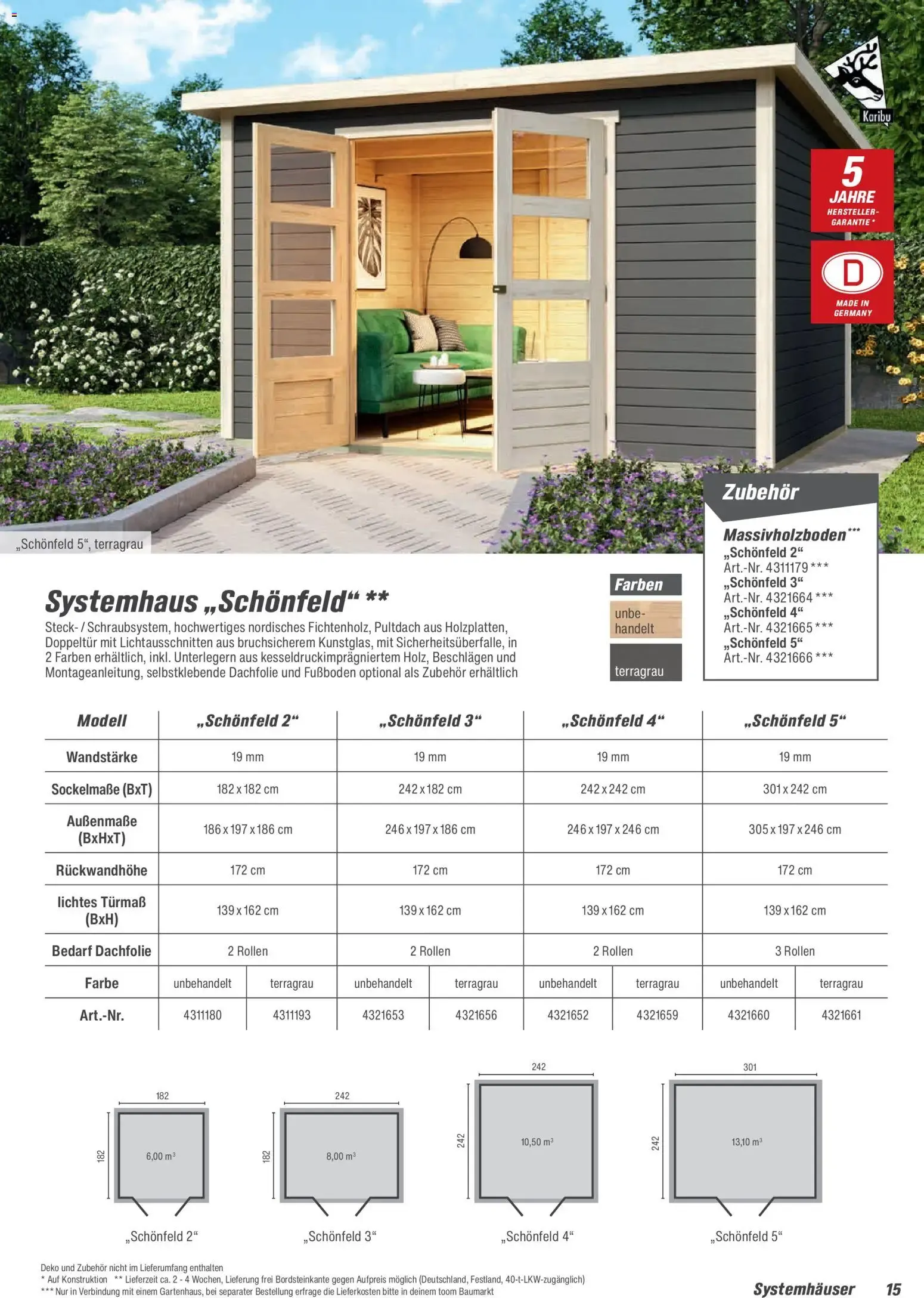 Toom Baumarkt Gartenhäuser & Carports 2026 (ab 20.02.2026) zum Blättern von 20. Februar bis 30. Juni 2026 - Prospekt seite 15