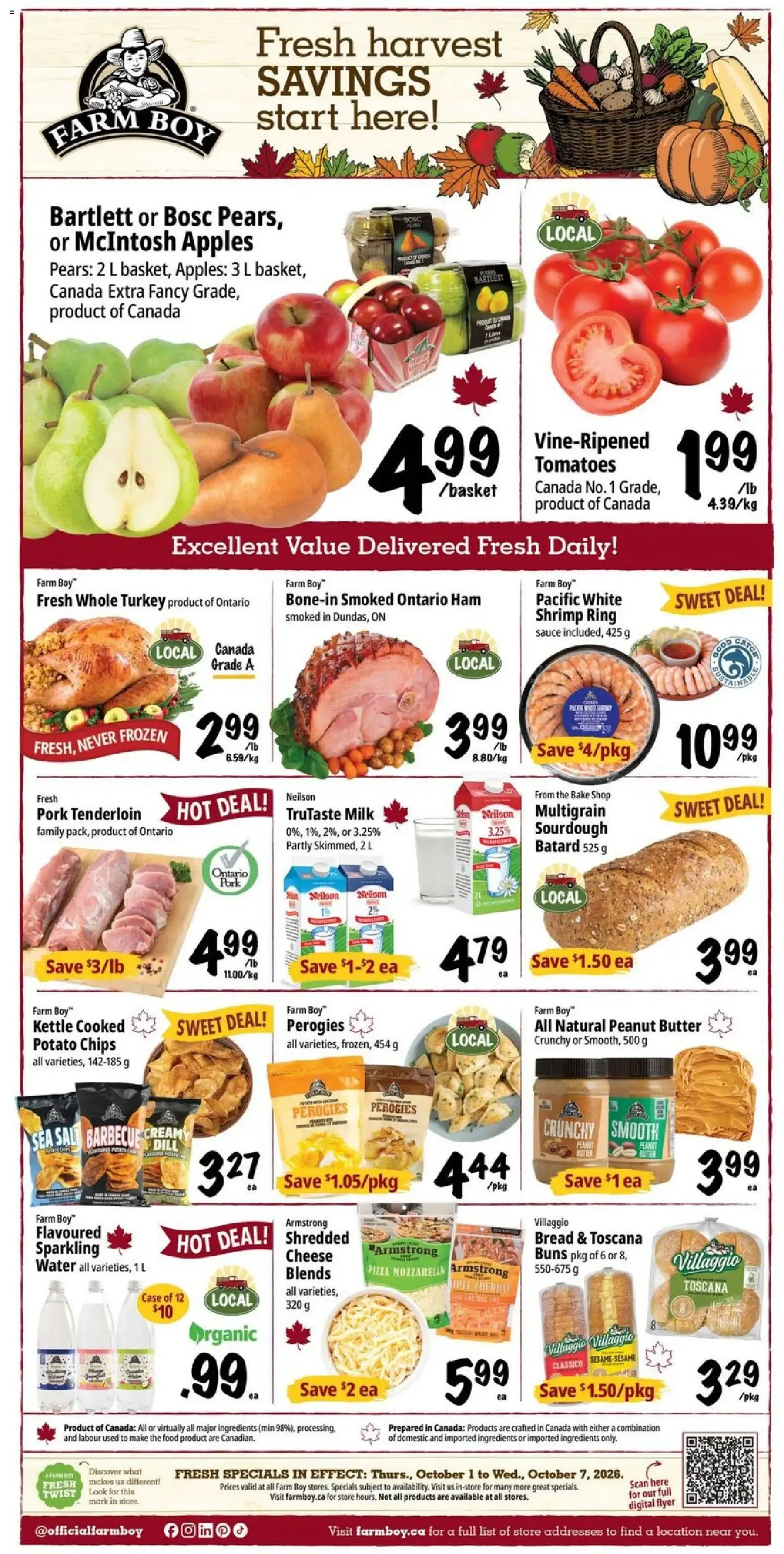 Farm Boy weekly flyer / circulaire from Oct 1, 2026 > weekly specials & deals
