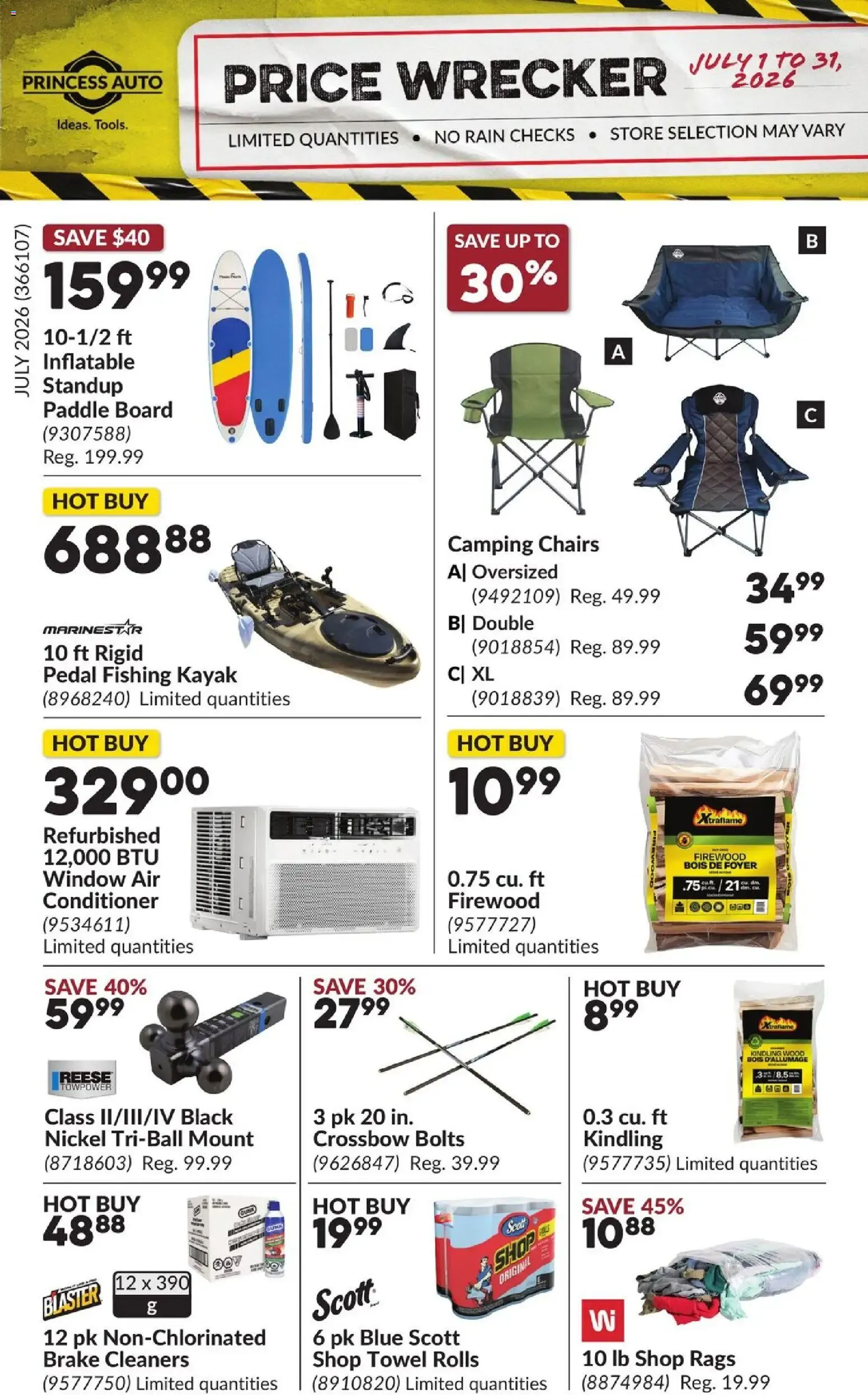 Princess Auto flyer - Price Wrecker from Jul 1, 2026 > weekly specials & deals from July 1 to July 31 2026 - flyer page 1