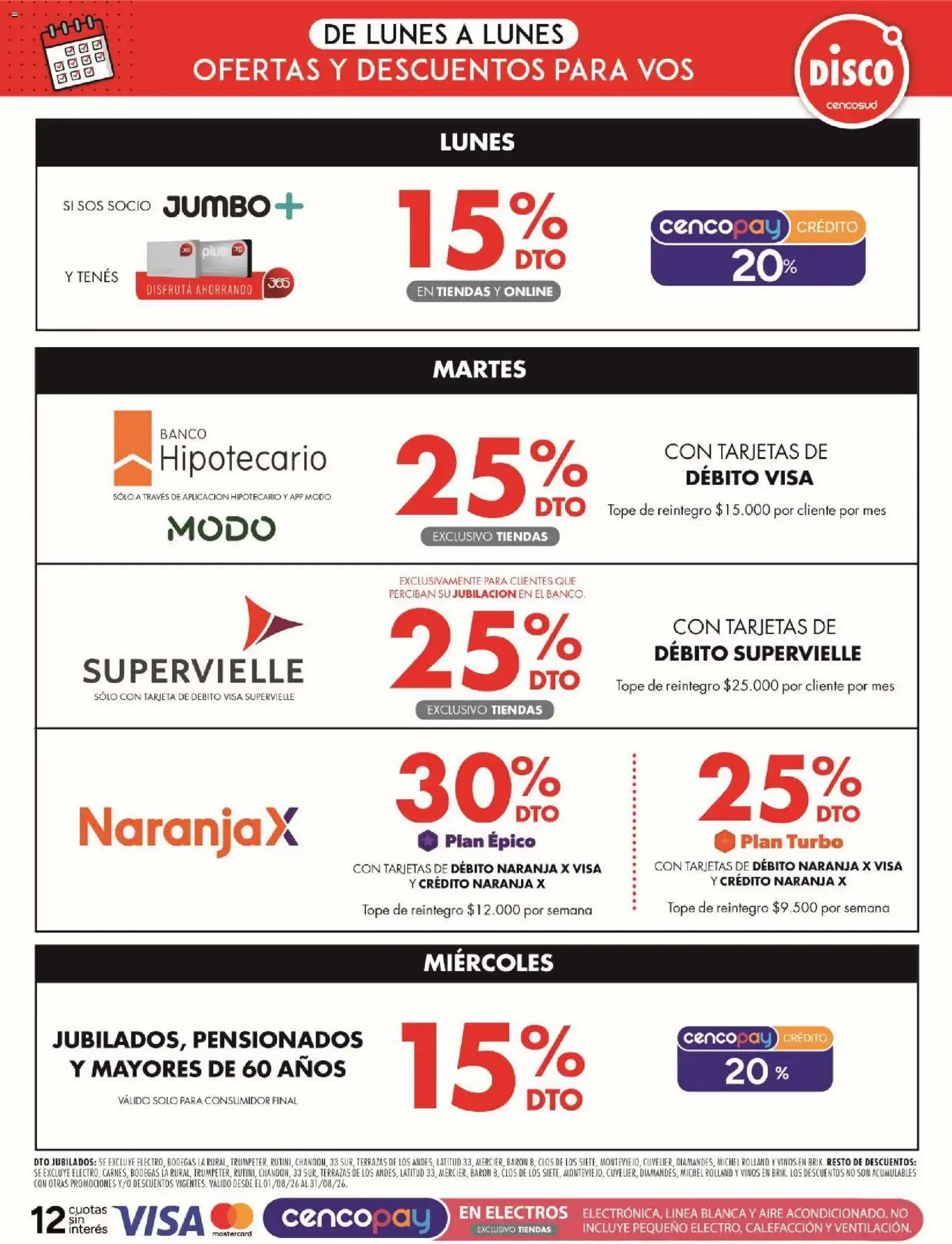 Ofertas de Disco Cencosud - Super Ofertas 14 de agosto al 16 de agosto 2026 - Página 11 del catálogo