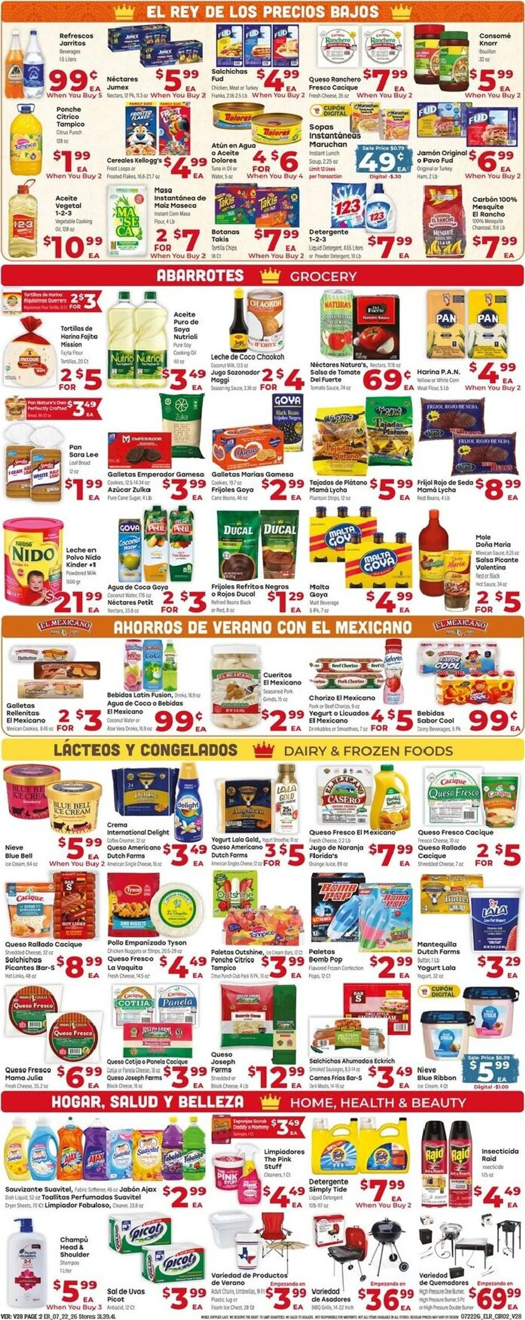 Weekly ad Current El Rancho leaflet valid from Wednesday 07/22/2026 to Tuesday 07/28/2026 from July 22 to July 28 2026 - Page 2