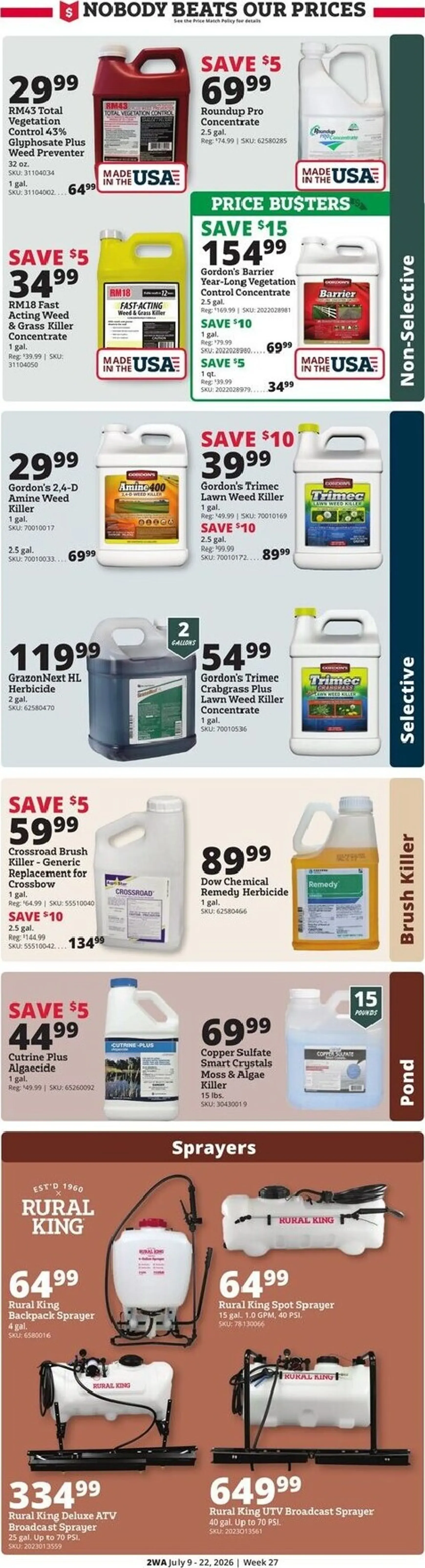 Weekly ad Current Rural King leaflet valid from Thursday 07/09/2026 to Wednesday 07/22/2026 from July 9 to July 22 2026 - Page 2