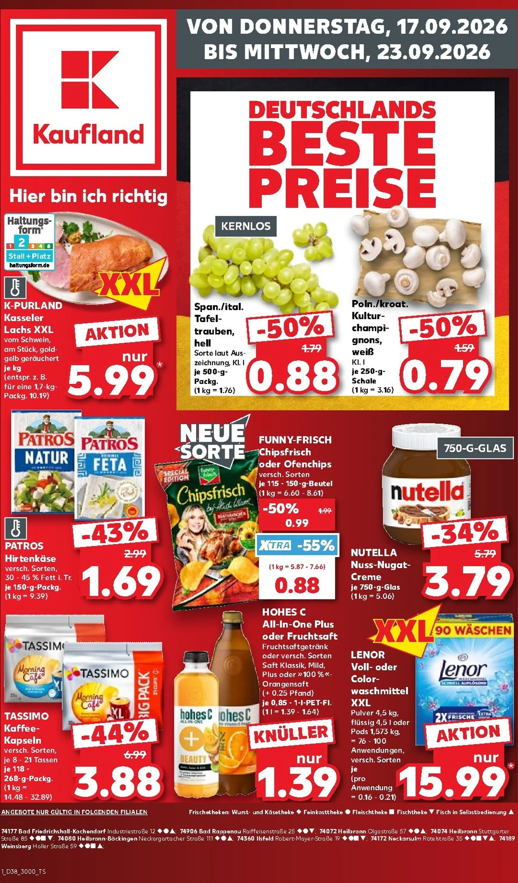 Neuer Kaufland Prospekt – von Donnerstag 17.09.2026 bis Mittwoch 23.09.2026 von 17. September bis 23. September 2026 - Prospekt seite 1