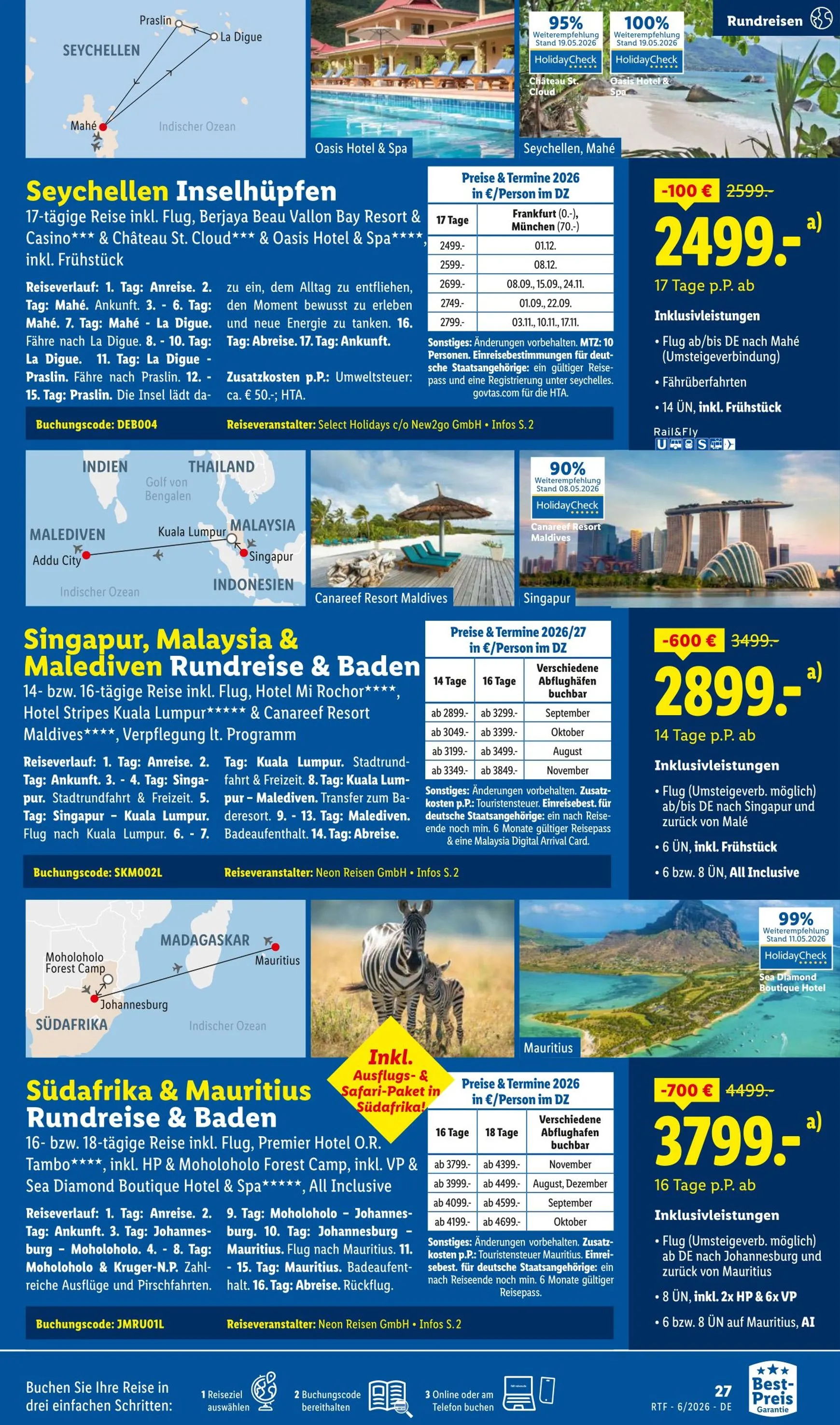 Lidl - Reise Highlights Prospekt – von Donnerstag 11.06.2026 bis Mittwoch 15.07.2026 von 13. Juni bis 15. Juli 2026 - Prospekt seite 27