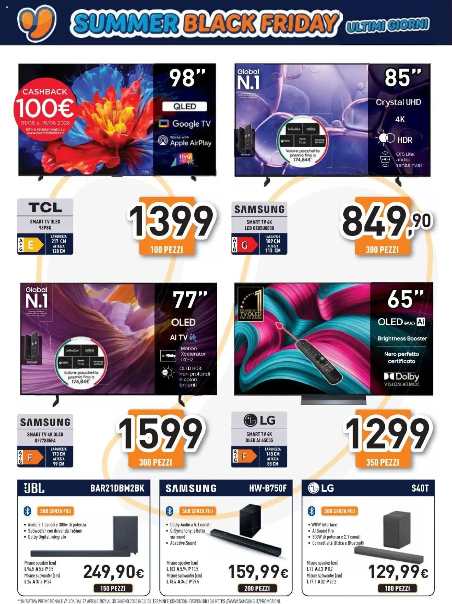 Unieuro Summer Black Friday da 26 giugno a 30 giugno di 2026 - Pagina del volantino 3