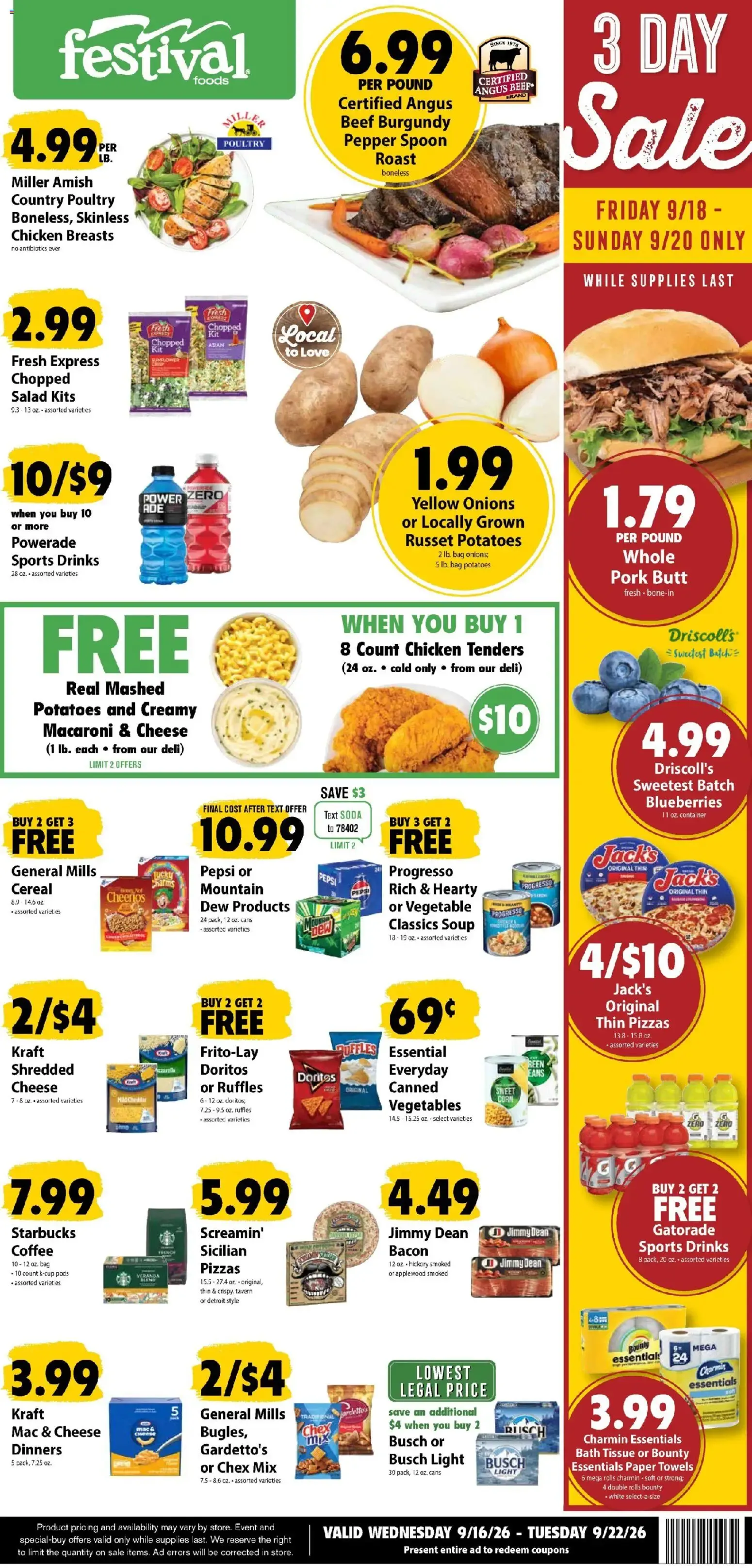 Weekly ad Festival Foods Weekly Ad from 09/16/2026 - Flyer from September 16 to September 22 2026 - Page 1