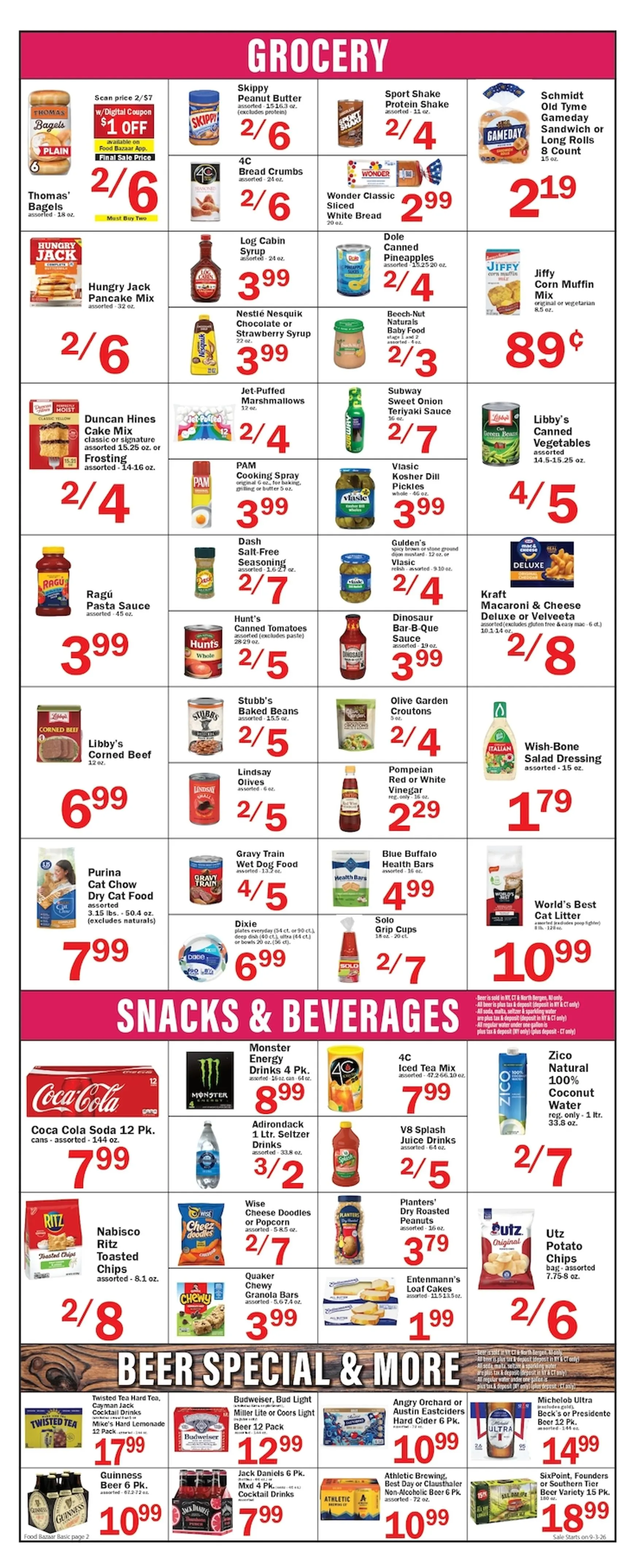 Weekly ad Food Bazaar Labor Day Sale from September 3 to September 9 2026 - Page 2