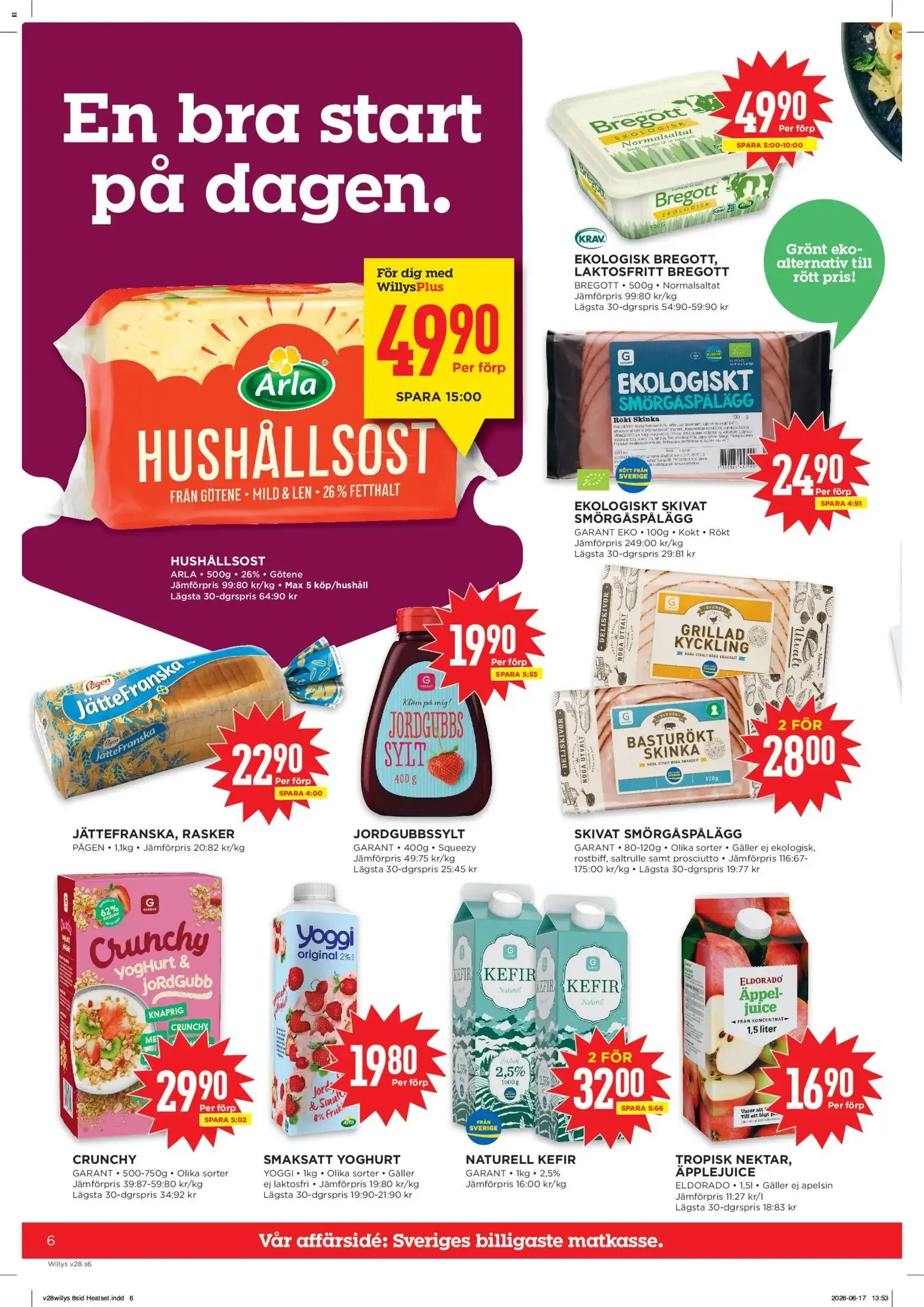 Willys erbjudanden från 06/07/2026 - 12/07/2026 > Reklamblad nuvarande rabatter från 6 juli till 12 juli 2026 - Reklamblad sidor 6