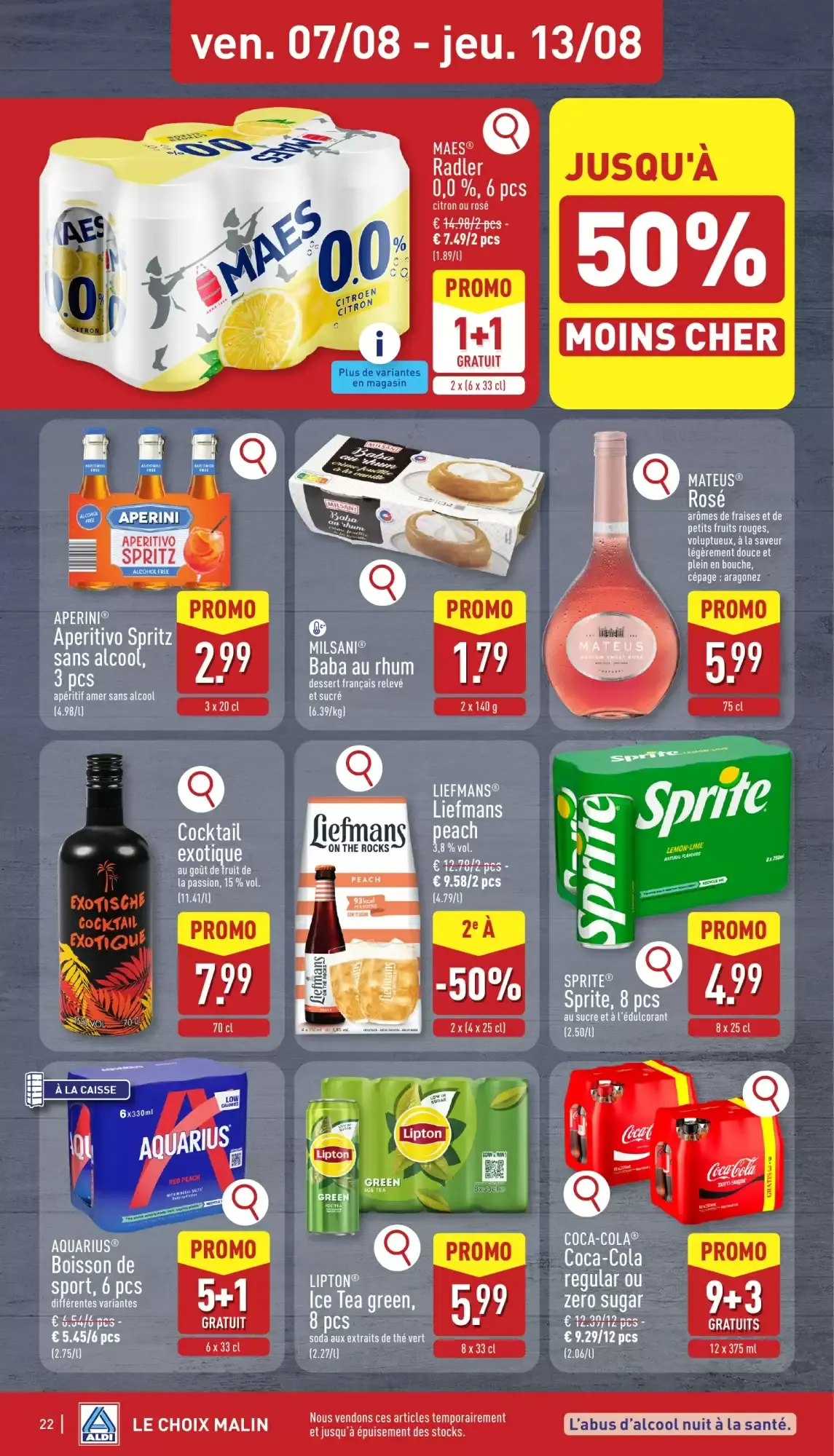 ALDI Dépliant du lun. 03/08 au sam. 08/08 inclus van 3 augustus tot 8 augustus 2026 - folder pagina 22