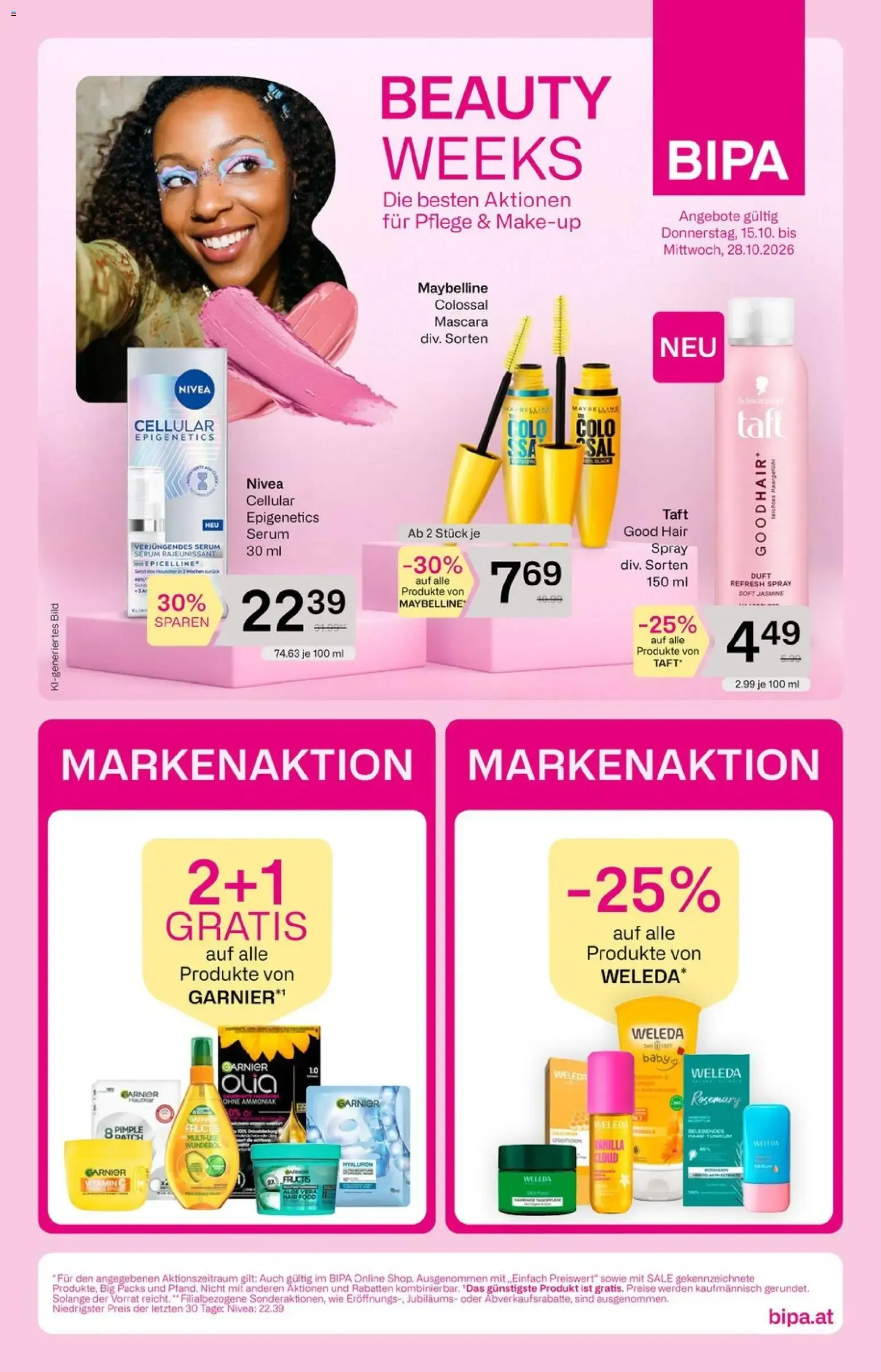 Beauty Weeks von 15. Oktober bis 28. Oktober 2026 - Flugblätt seite  1