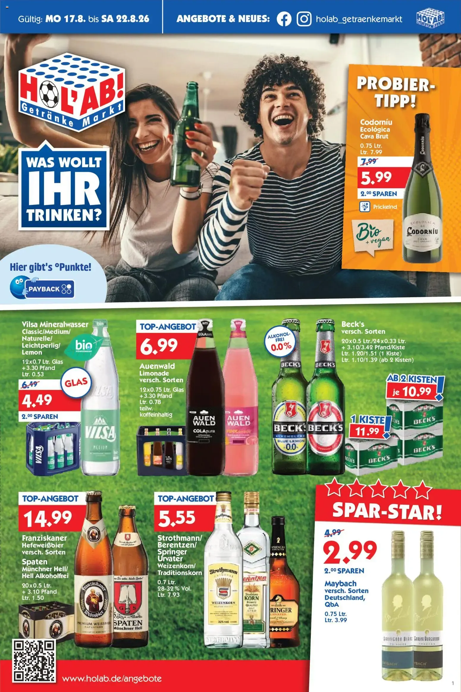 HOL’AB! Prospekt (ab 17.08.2026) zum Blättern von 17. August bis 22. August 2026 - Prospekt seite 1