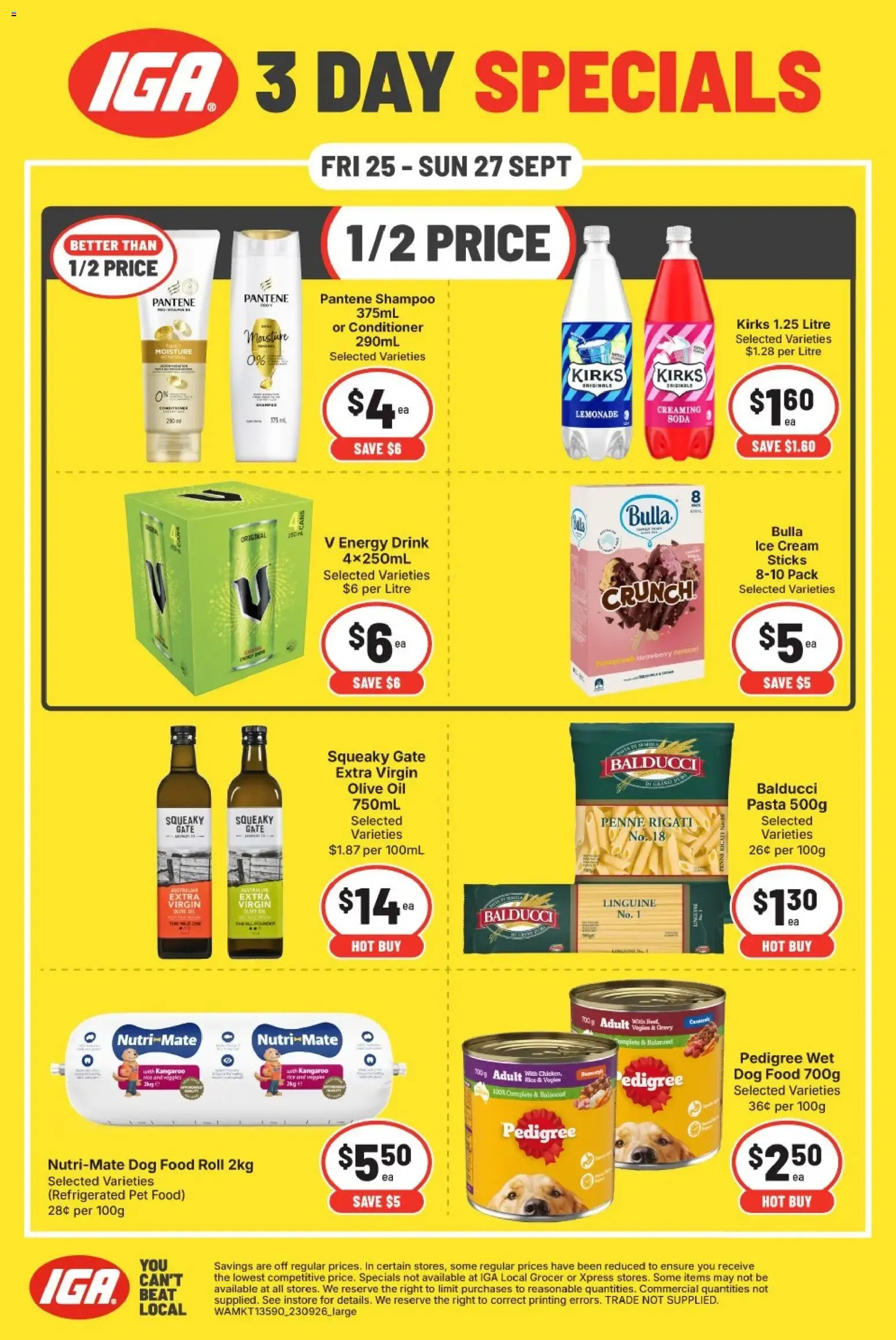 IGA 3 Day Specials - Catalogue valid from 25 September to 27 September 2026 - page 1