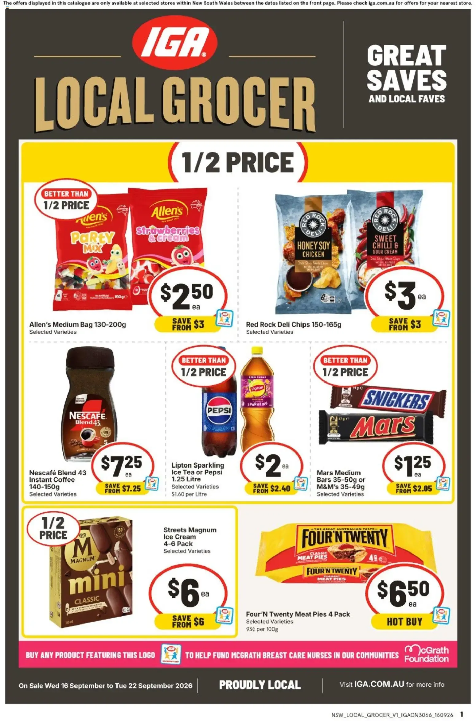 IGA Local Grocer - Catalogue valid from 16 September to 22 September 2026 - page 1