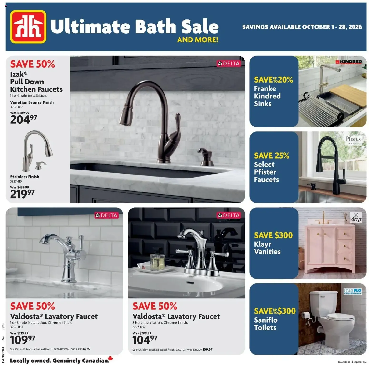 Ultimate Bath Sale from October 1 to October 28 2026 - flyer page 1
