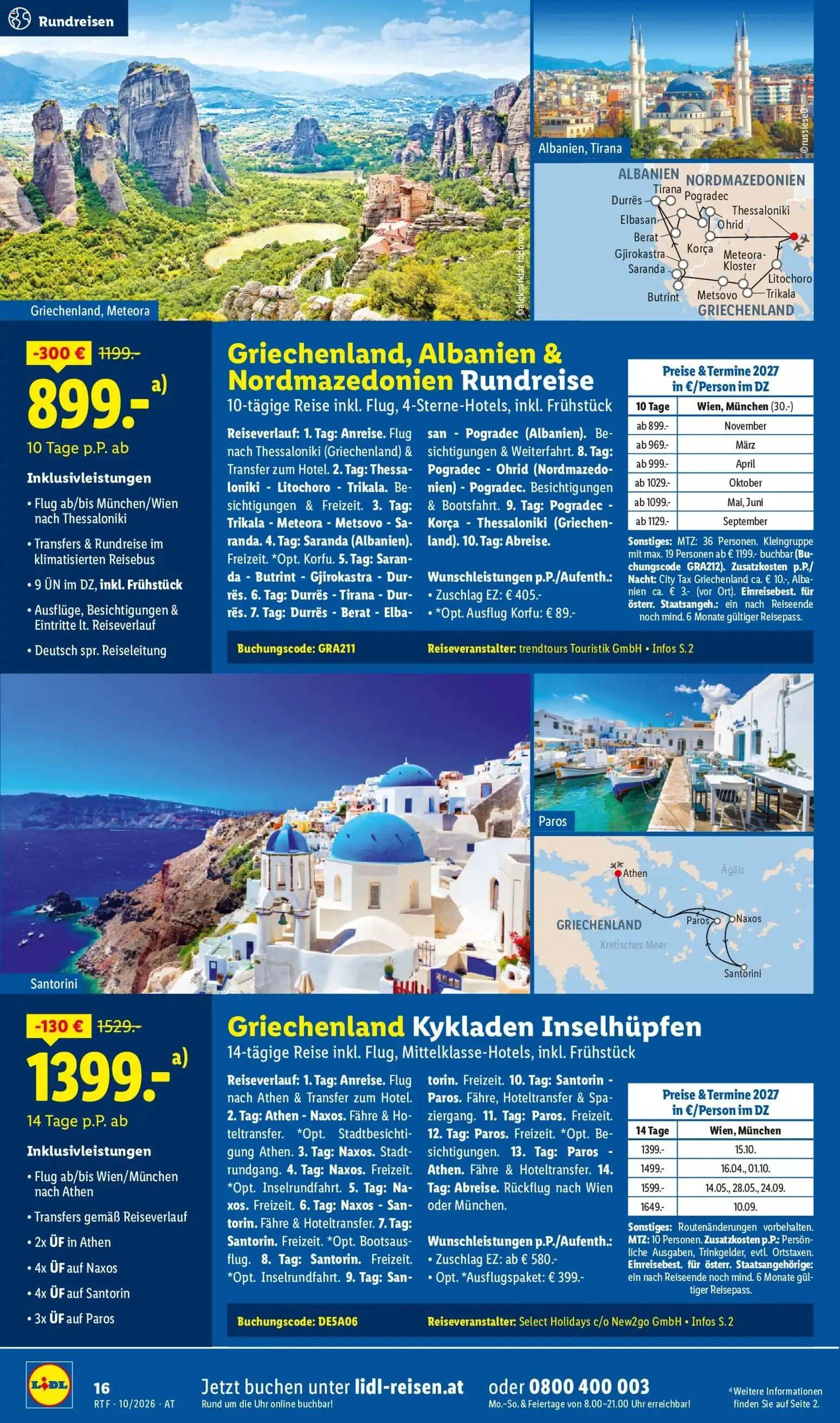 Lidl: Viel Urlaub für wenig Geld lohnt sich von 14. Oktober bis 15. November 2026 - Flugblätt seite  16