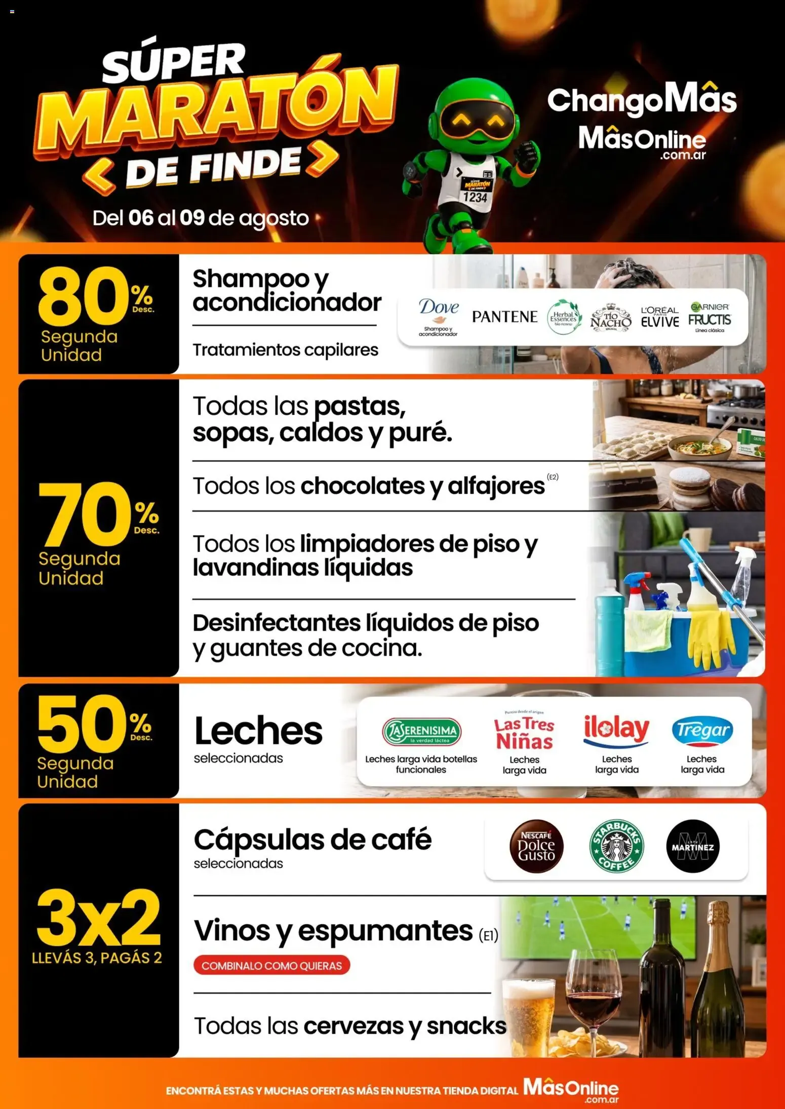 Ofertas de Changomas Súper Maratón de Finde || del 06/08/2026 - 09/08/2026 || Catálogo 6 de agosto al 9 de agosto 2026 - Página 1 del catálogo